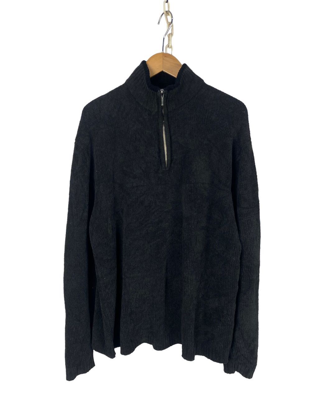 Thruxton plain half zipper knit sweatshirt