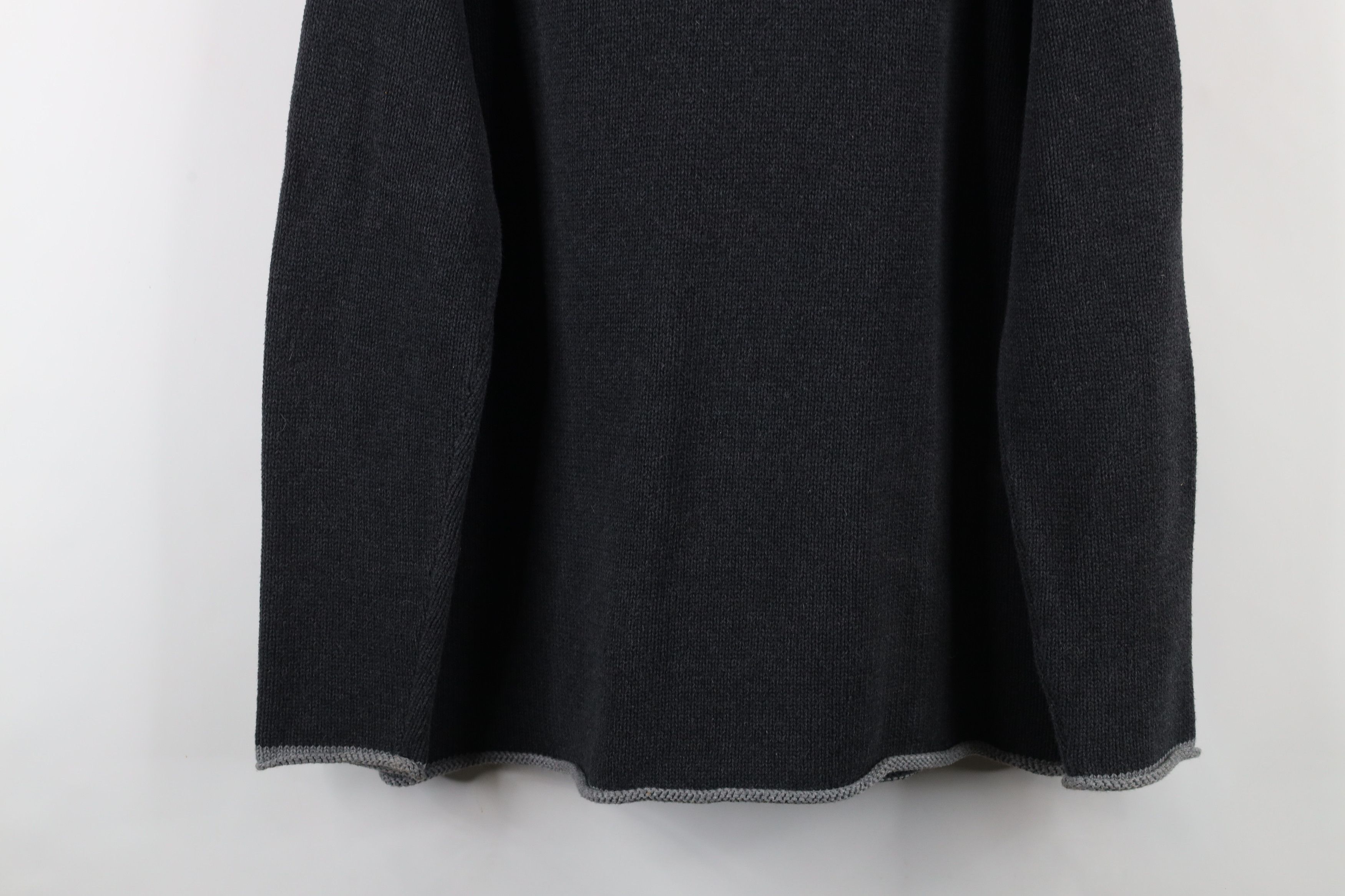 Vintage Vintage 90s Streetwear Blank Cotton Marled Knit Sweater Gray Size US L / EU 52-54 / 3 - 3 Thumbnail