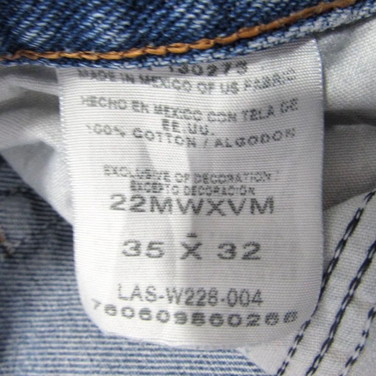Wrangler Wrangler 20X Mens Regular Fit straight leg Blue W35 / L32 REF (M19410) Size US 35 - 6 Thumbnail