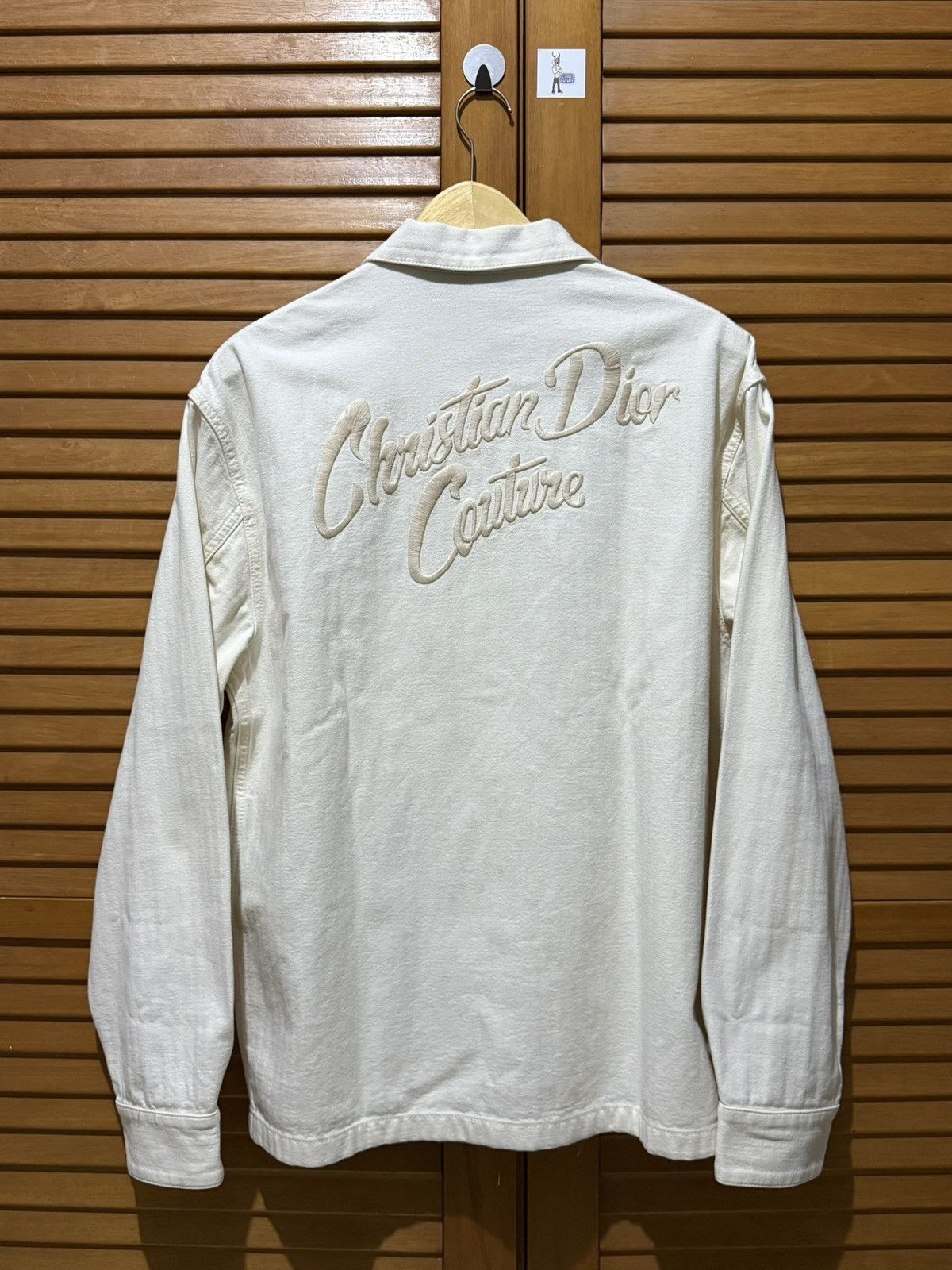 Dior Dior Denim Herringbone Motif Coach Jacket Beige Size US M / EU 48-50 / 2 - 4 Thumbnail