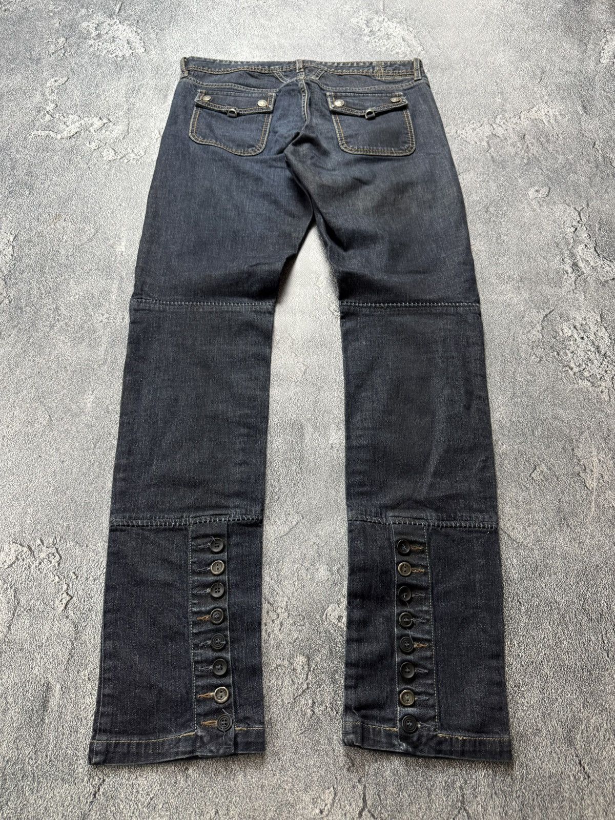 Marithe + Francois Girbaud Marithe Francois Girbaud VNTG Button Hem Grunge Biker Jeans Size 30" / US 8 / IT 44 - 7 Thumbnail
