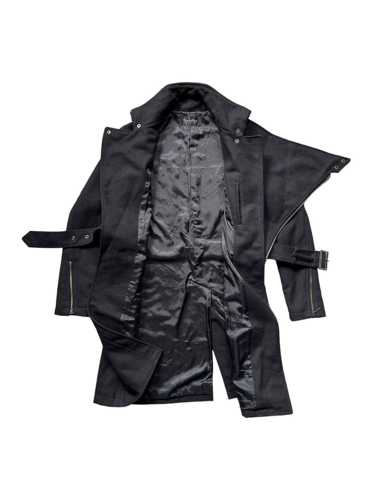 Tornado Mart Tornado Mart Apocalypse Gothic Wool Belted Trench Coat Size US S / EU 44-46 / 1 - 9 Thumbnail