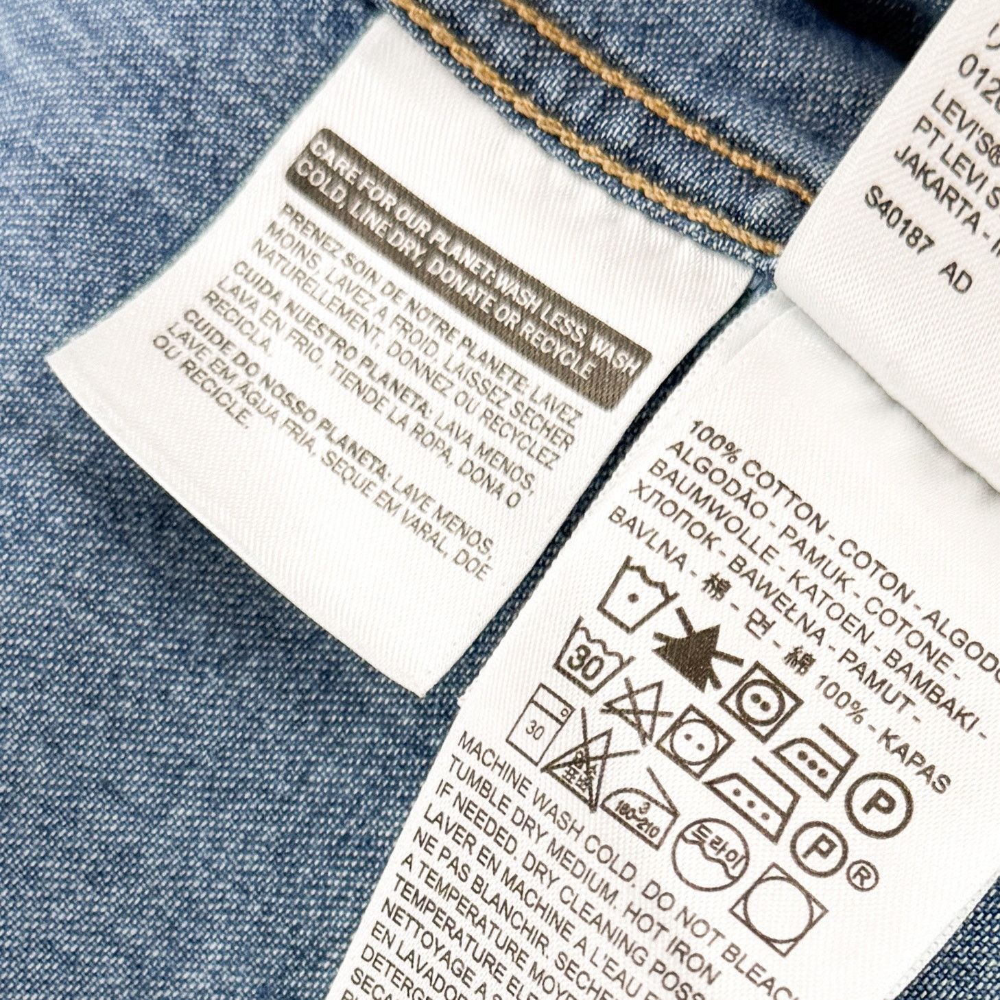 Levi's Levi's Blue 100% Cotton Sleeveless Denim Mini Shirt Dress Size S / US 4 / IT 40 - 7 Thumbnail