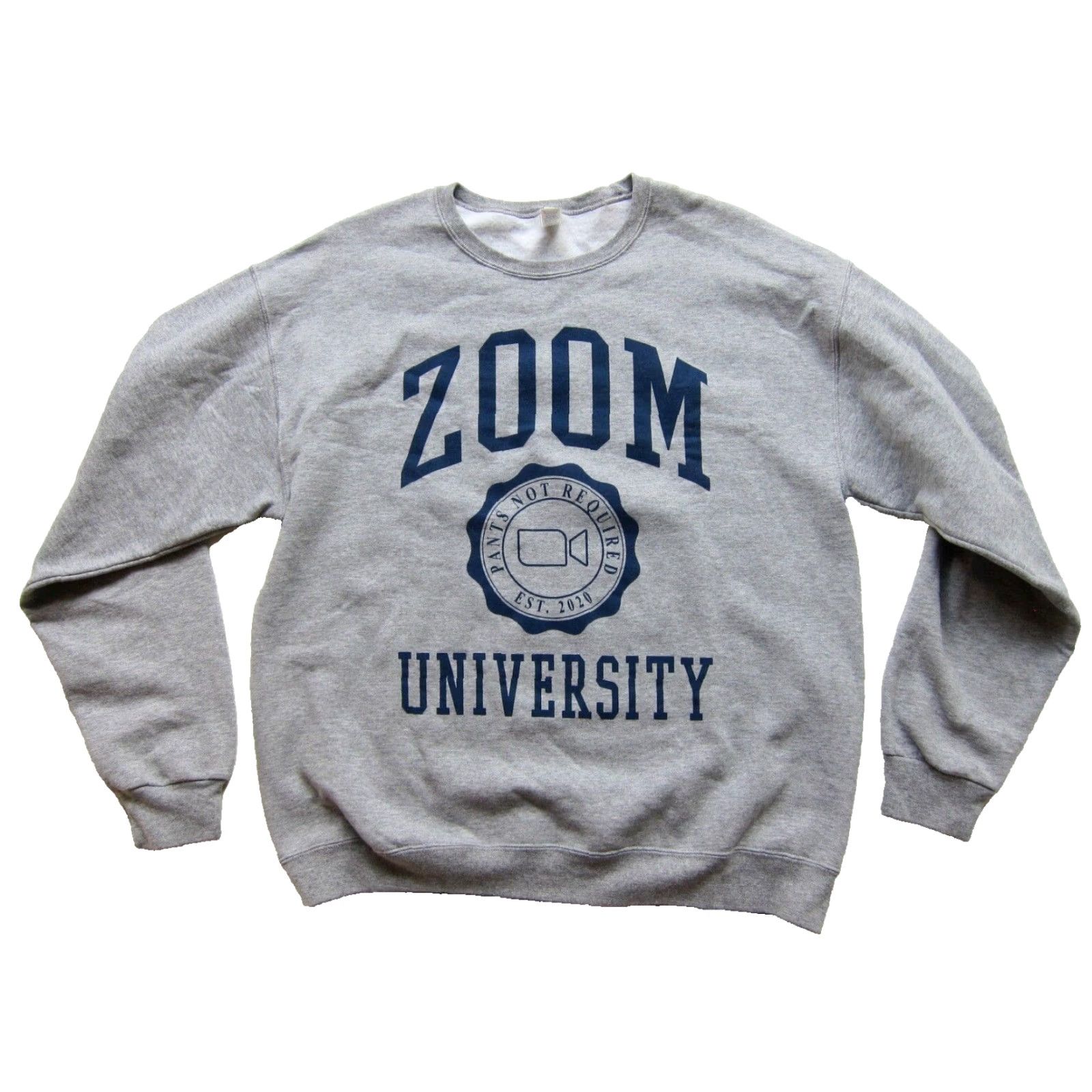 Jerzees VINTAGE Jerzees Zoom University Sweatshirt Men L Grey Blue Crew Neck Pullover Size L Size US L / EU 52-54 / 3 - 2 Thumbnail