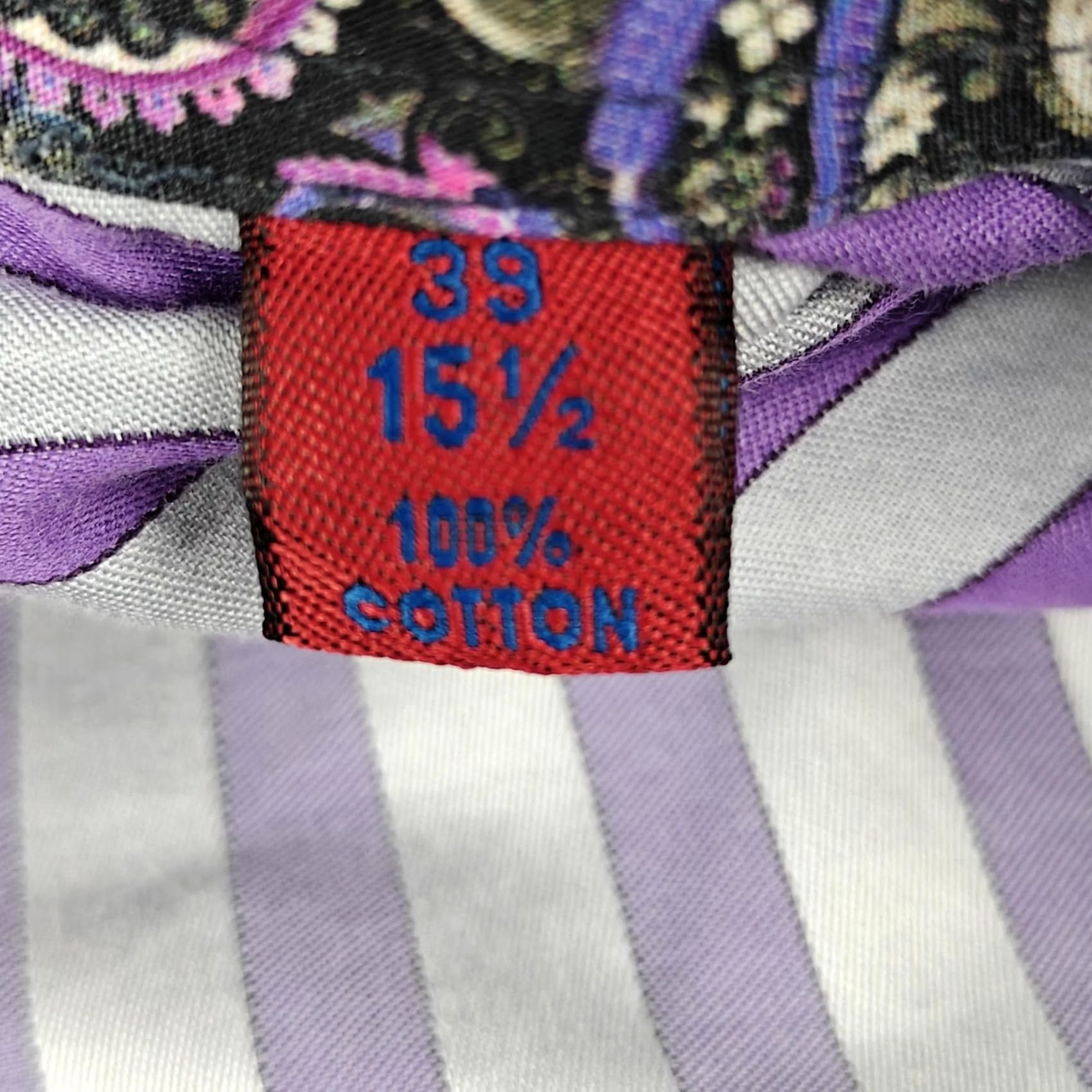 Robert Graham Robert Graham Shirt Mens M Purple Stripe Cotton Long Sleeve Button-Up Size US M / EU 48-50 / 2 - 3 Thumbnail