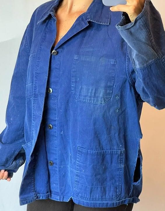 Designer Vintage 1970s french worker jacket Size US L / EU 52-54 / 3 - 3 Thumbnail