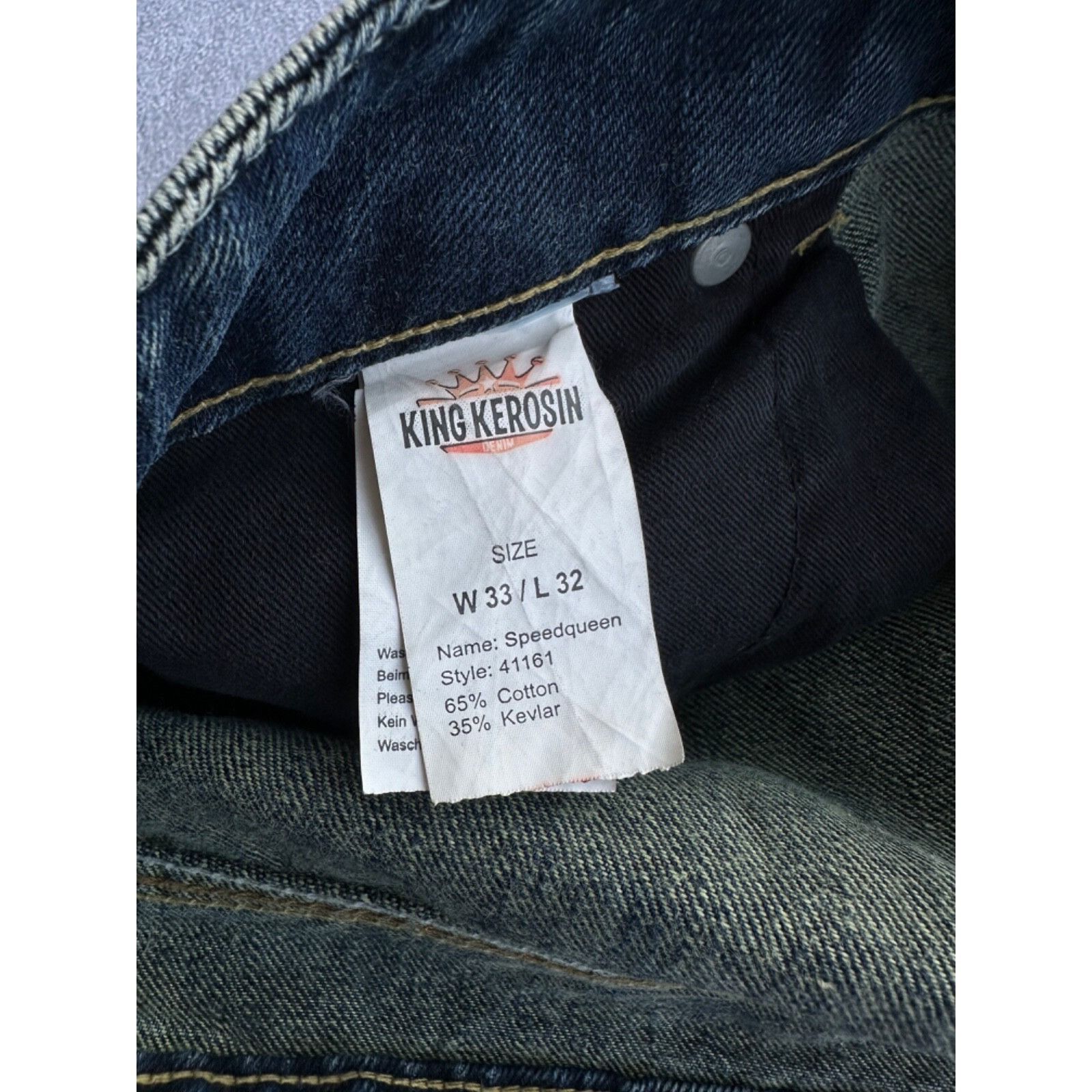 Vintage VTG King Kerosin Moto Japanese Heavy Jeans Size US 36 / EU 52 - 8 Thumbnail