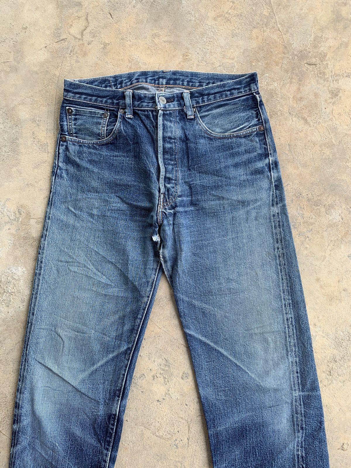 Levi's Vintage Levis Big E 501XX Selvedge Distressed Denim Size US 30 / EU 46 - 9 Thumbnail