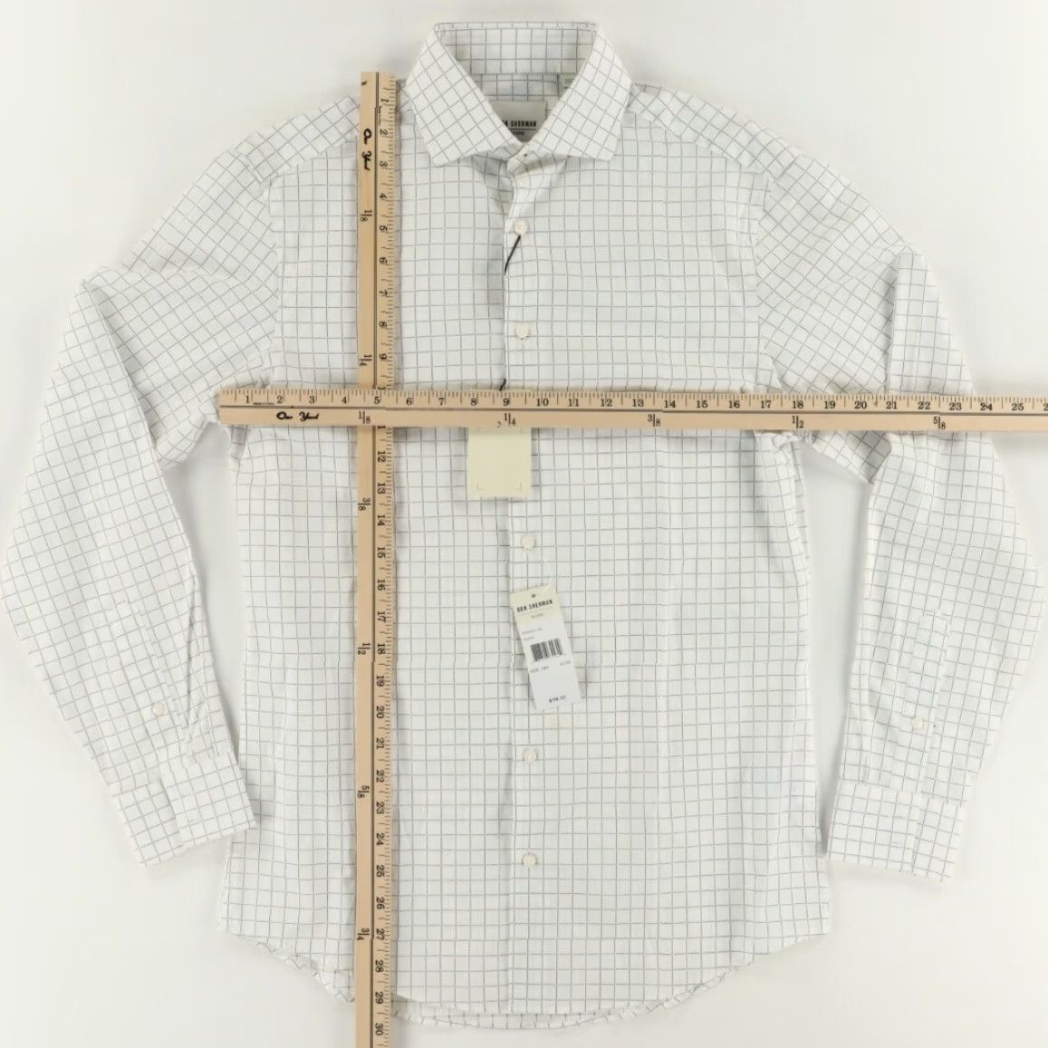 Ben Sherman Ben Sherman Slim Fit Striped White Button Up Shirt Men 32/33 37 Long Sleeve Cotton Shirt Size US XS / EU 42 / 0 - 3 Thumbnail