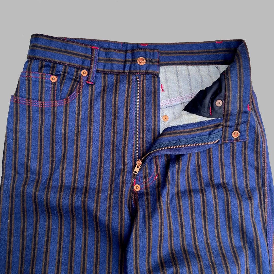 Jean Paul Gaultier × Vintage Jean-Paul Gaultier Jean’s 1990s Vintage Modson Striped Pants Size 26" / US 2 / IT 38 - 4 Thumbnail