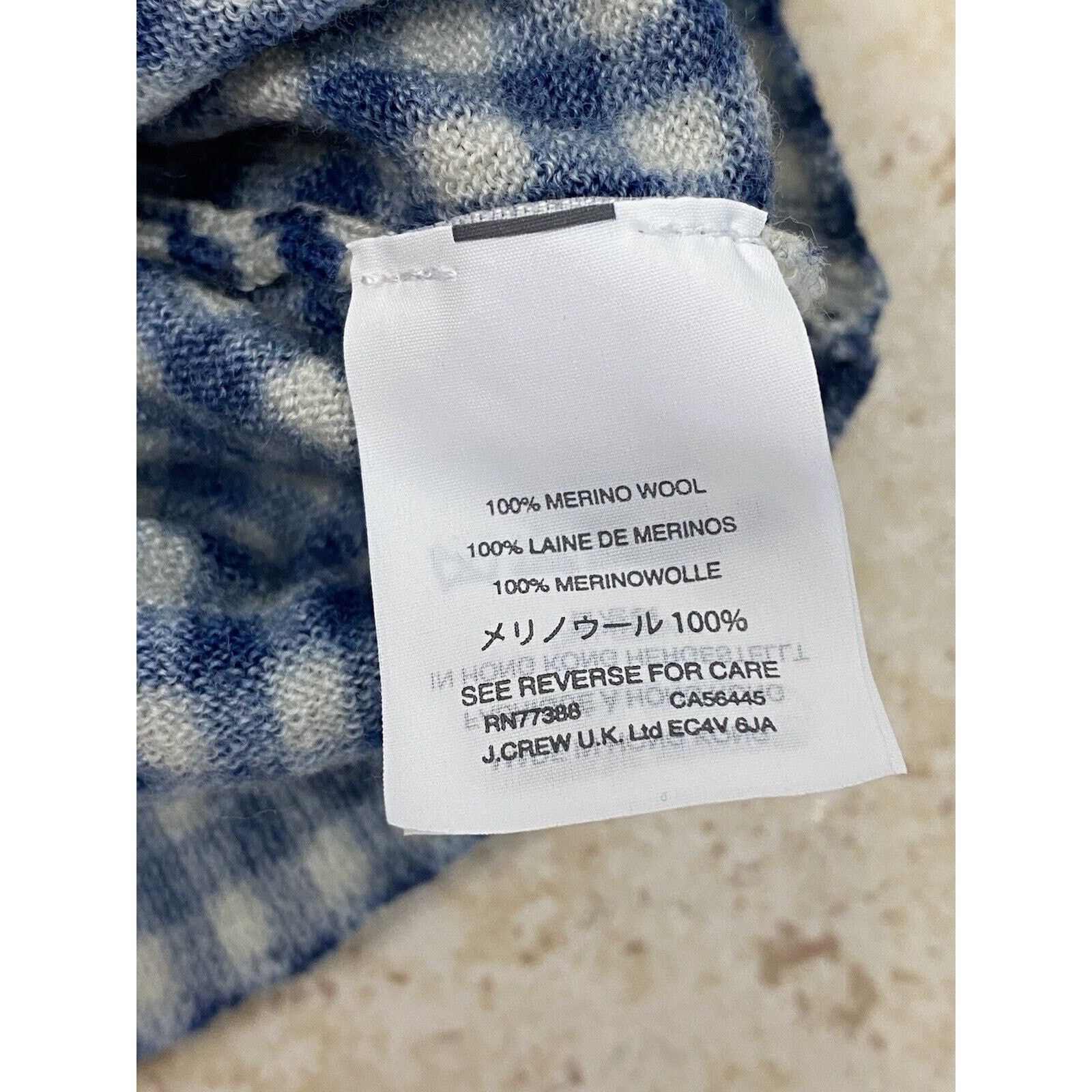 J.Crew VTG J. Crew Checkerboard Merino Wool 3/4 Sleeve Sweater XS Size XS / US 0-2 / IT 36-38 - 6 Thumbnail