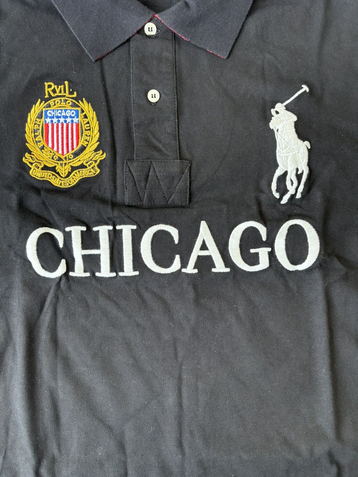 Polo Ralph Lauren Black Chicago Polo Ralph Lauren Shirt XL Size US XL / EU 56 / 4 - 3 Thumbnail