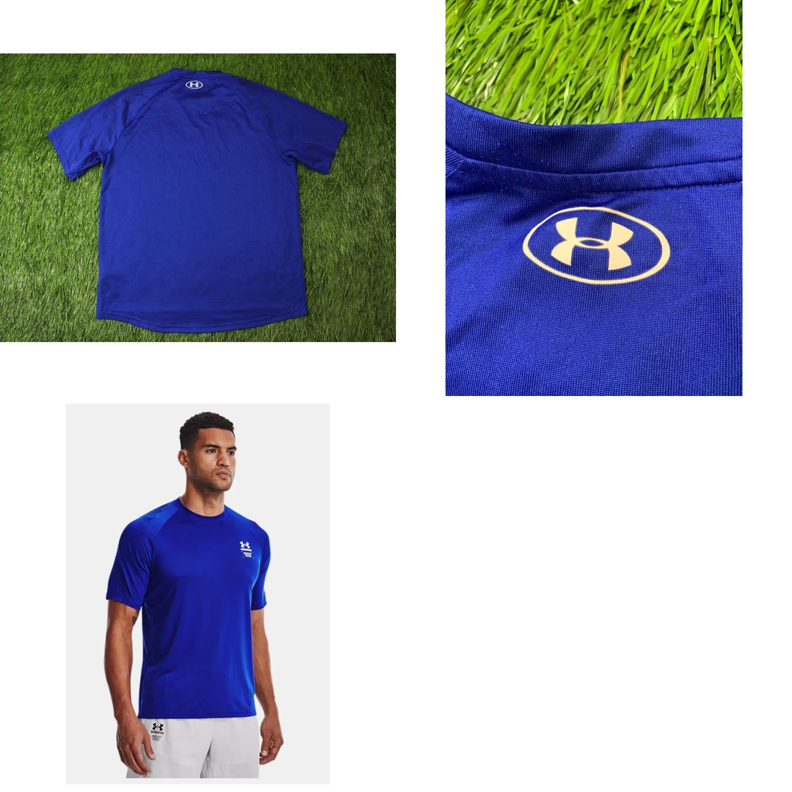 Under Armour Nike Under Armour 2022 Men Training Compression Shirt Jersey Large L Blue Jersey T-Shirt Mens Size US L / EU 52-54 / 3 - 8 Thumbnail