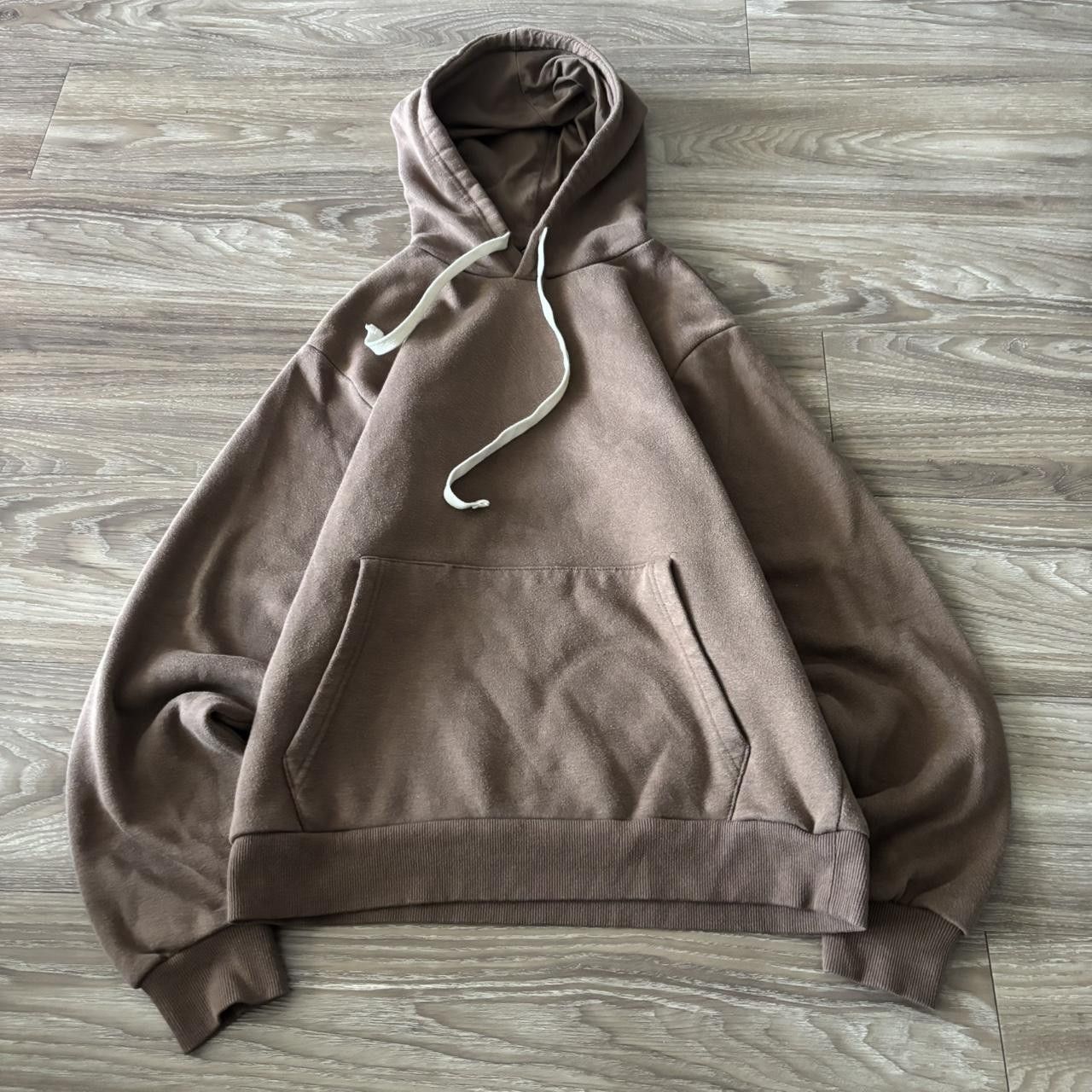 Vintage Crazy Vintage Y2K/2000s Brown Blank Streetwear Pullover Hoodie! Size US M / EU 48-50 / 2 - 1 Thumbnail