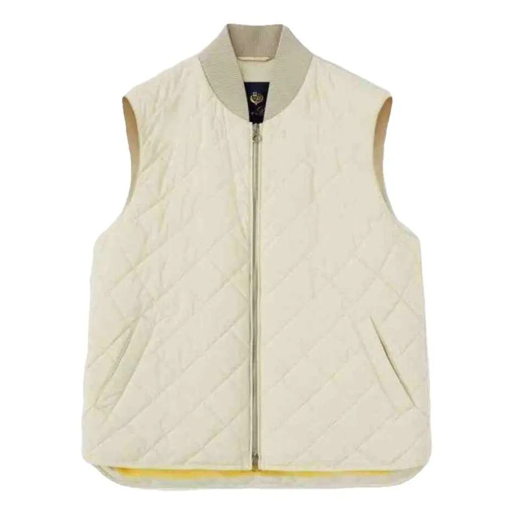 image of Loro Piana O1Srvl11E0424 Horsey Quilted Vest In White, Men's (Size Small)