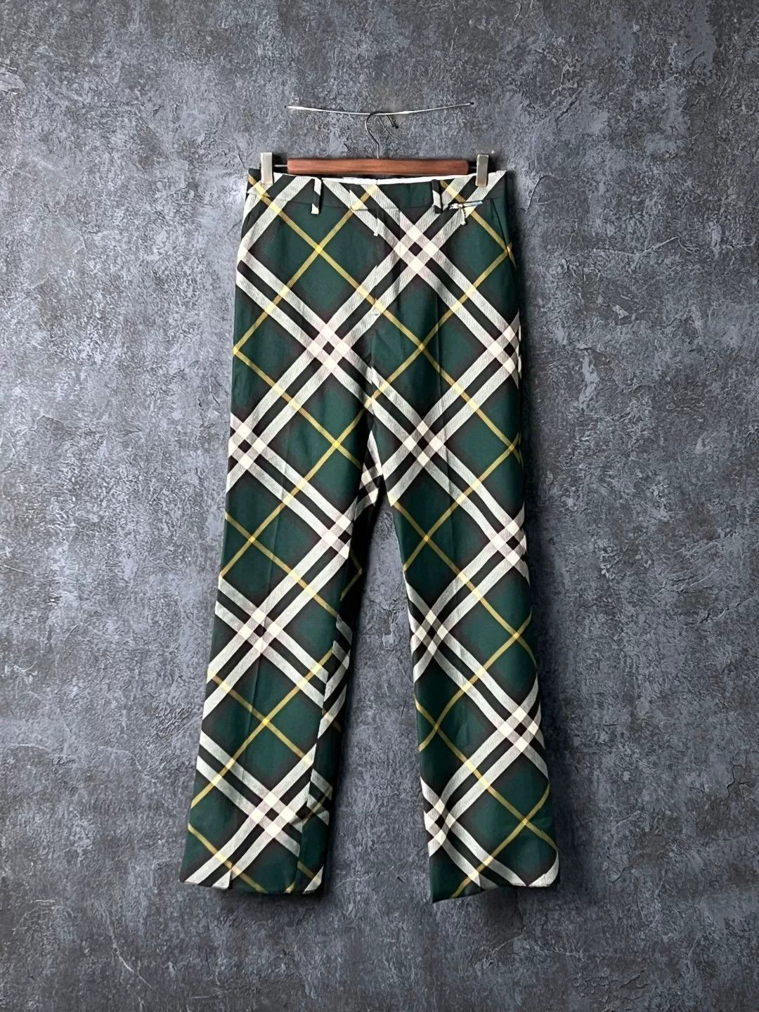 Burberry Burberry Casual Plaid Green Formal Trousers 40r Men Size 40R - 1 Thumbnail