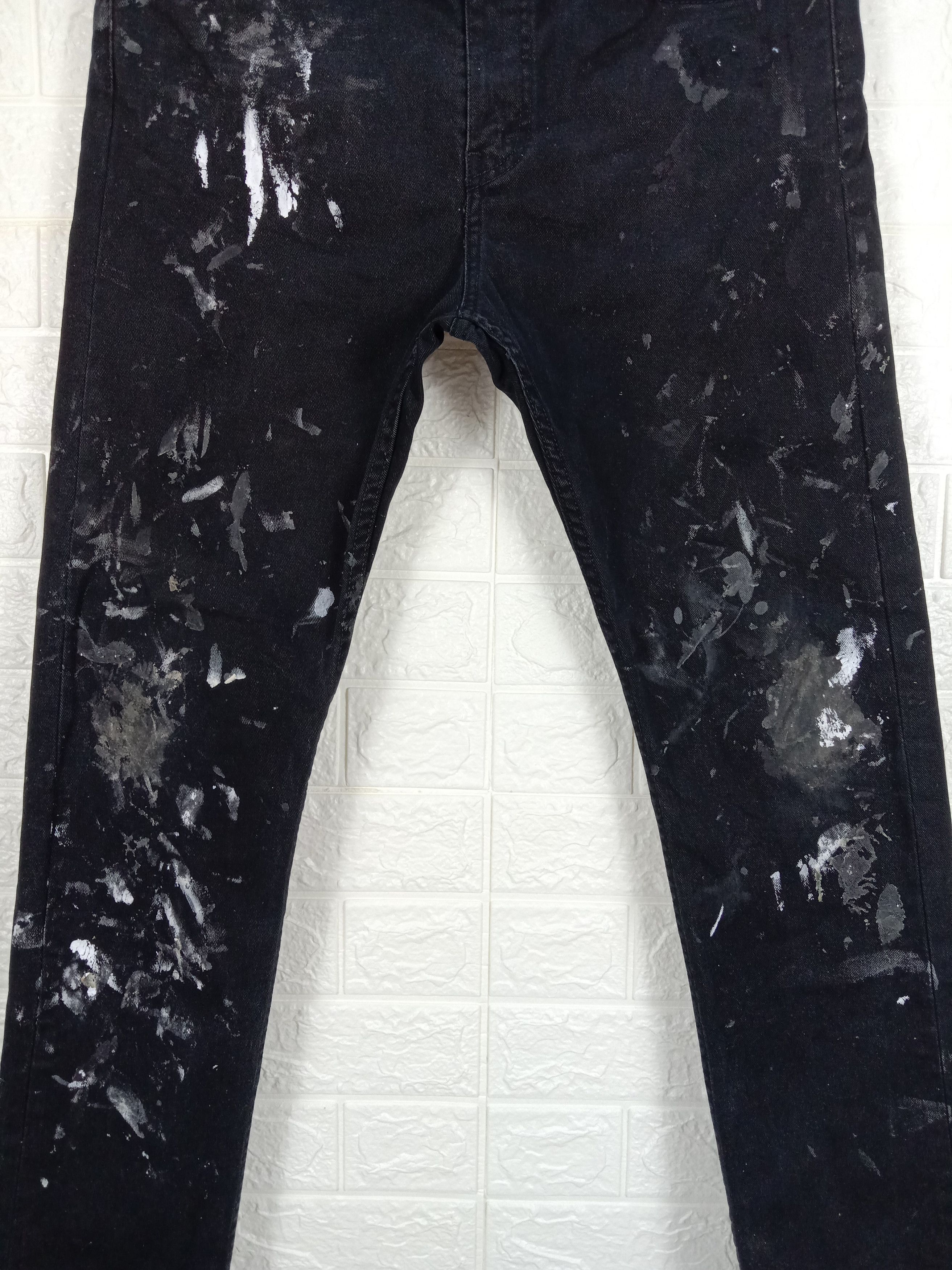 Levi's Vintage Levi's 510 Jeans Super Black Paint Splatter Denim Size US 34 / EU 50 - 3 Thumbnail