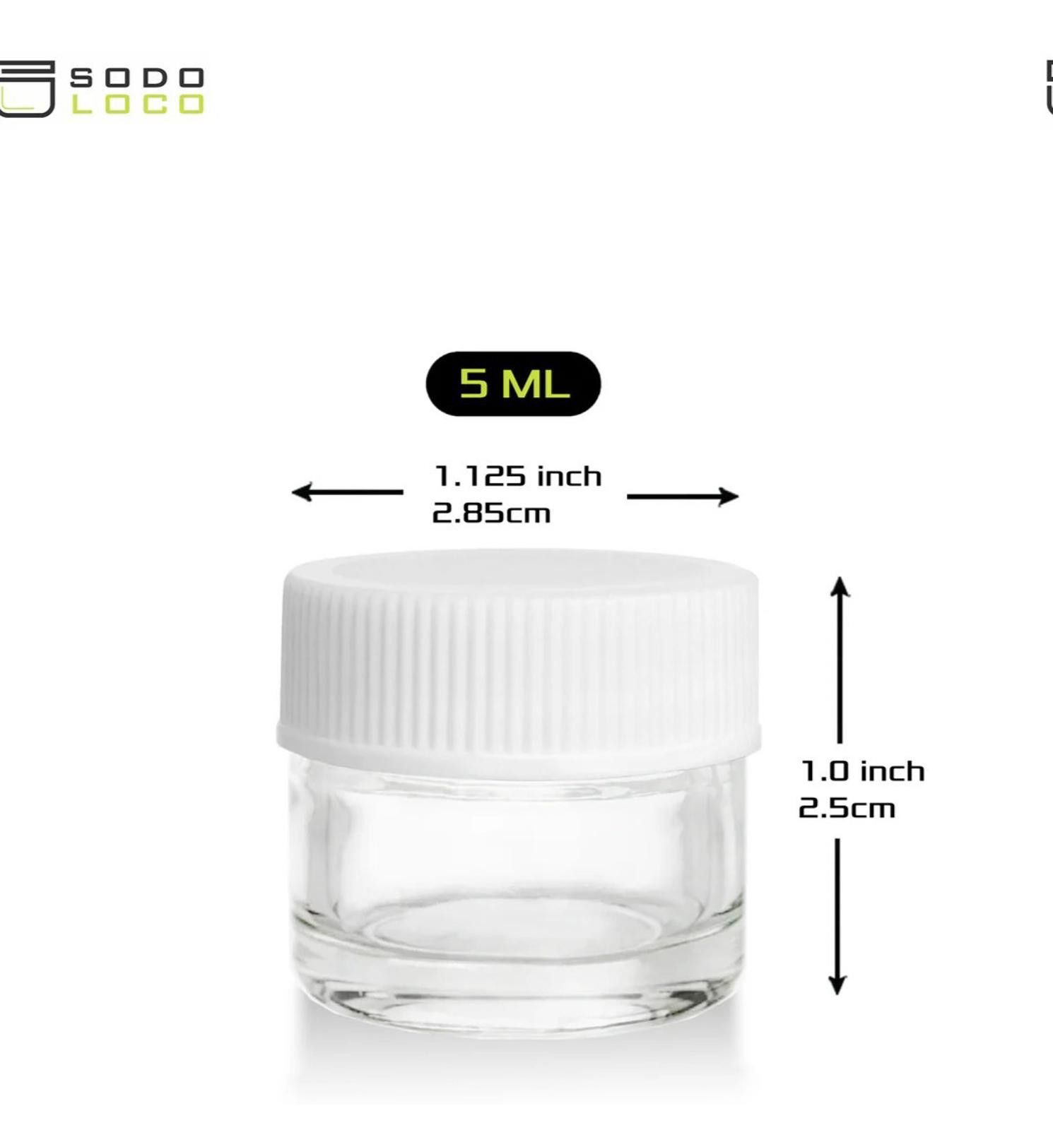 Other 5ml Glass Jars with White Lids Set 200 Pack Clear Glass Jars Size ONE SIZE - 3 Thumbnail