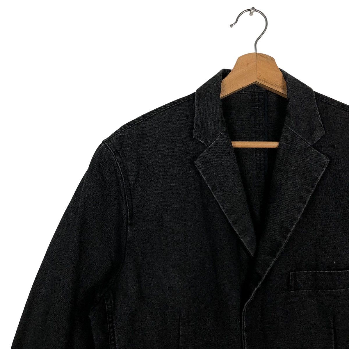 Comme Ca Ism 🔥Iconic Black - Double Breast Chore Hickory Work Jacket Size US L / EU 52-54 / 3 - 6 Thumbnail