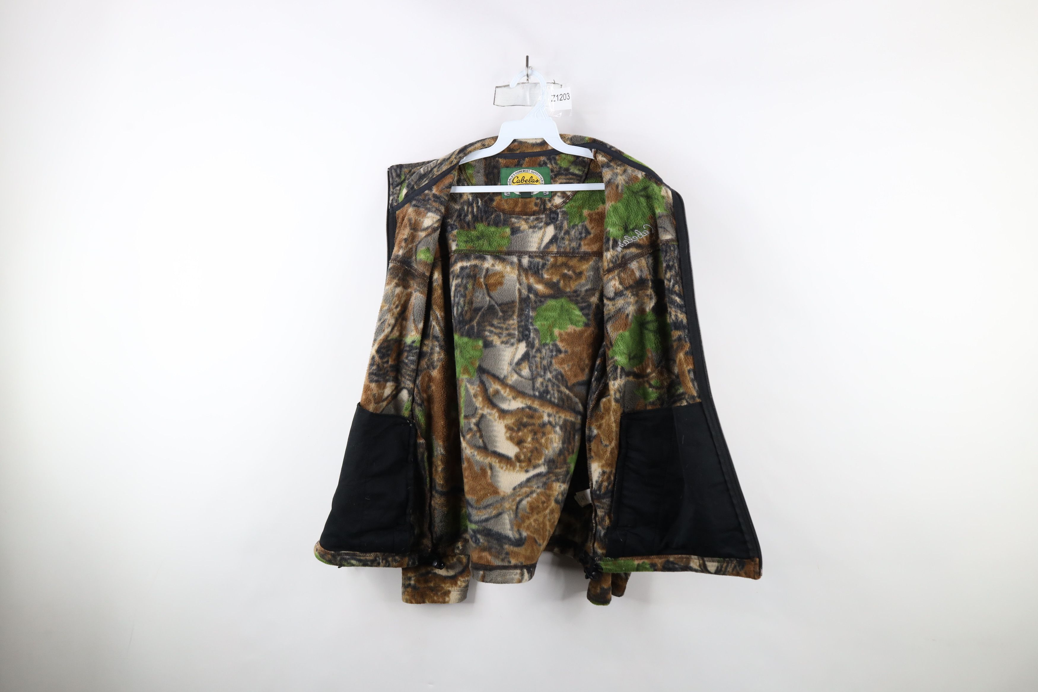 Cabelas × Vintage Vintage 90s Cabelas Spell Camouflage Full Zip Fleece Jacket Size US M / EU 48-50 / 2 - 7 Thumbnail