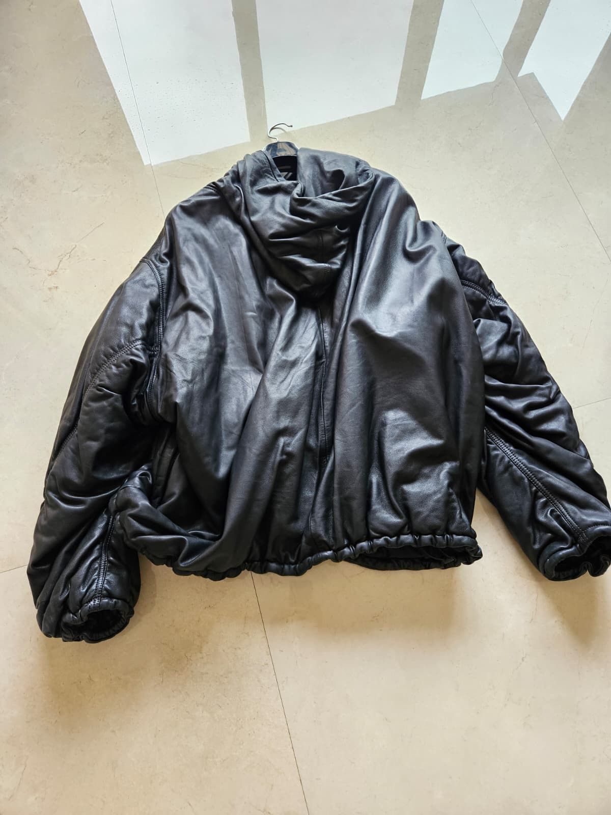 Balenciaga Winter 22 Balenciaga Leather Hoodie Size US S / EU 44-46 / 1 - 5 Thumbnail