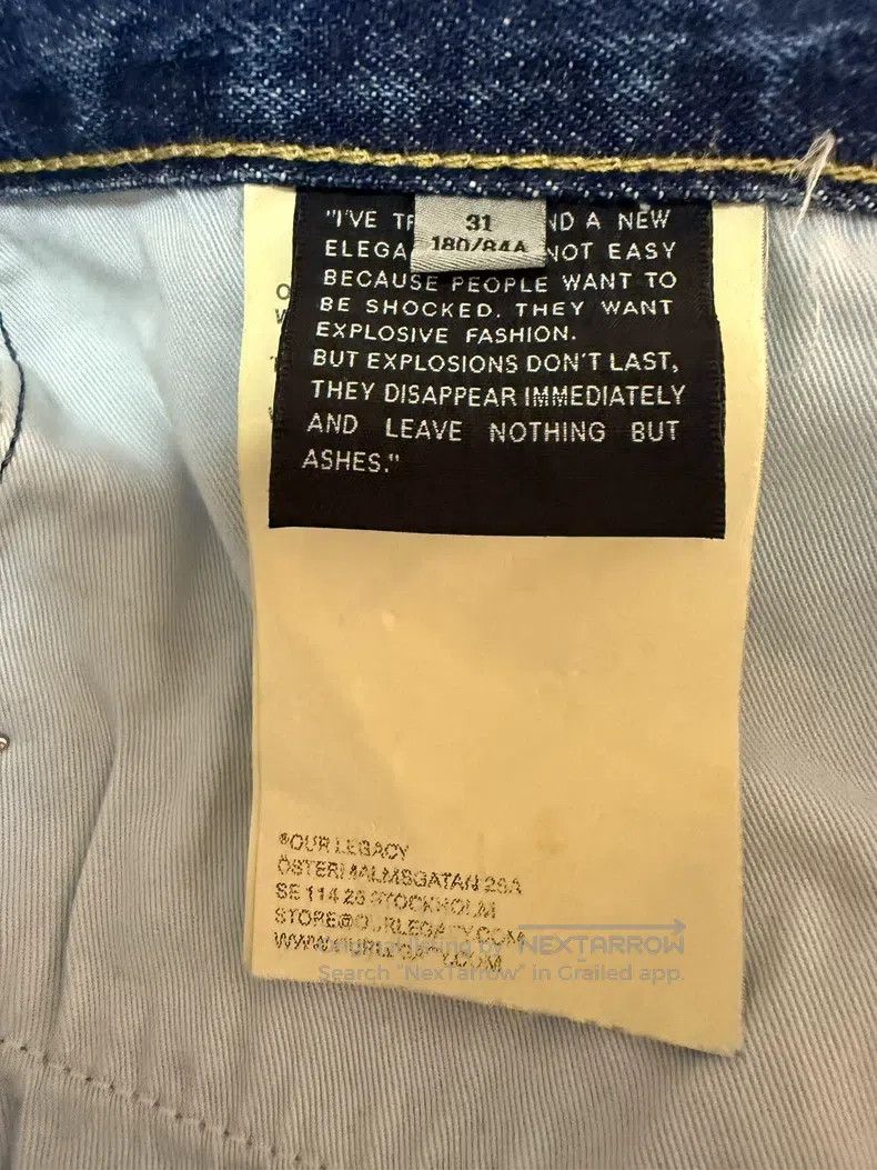 Our Legacy Our Legacy Blue male jeans Size US 31 - 9 Thumbnail