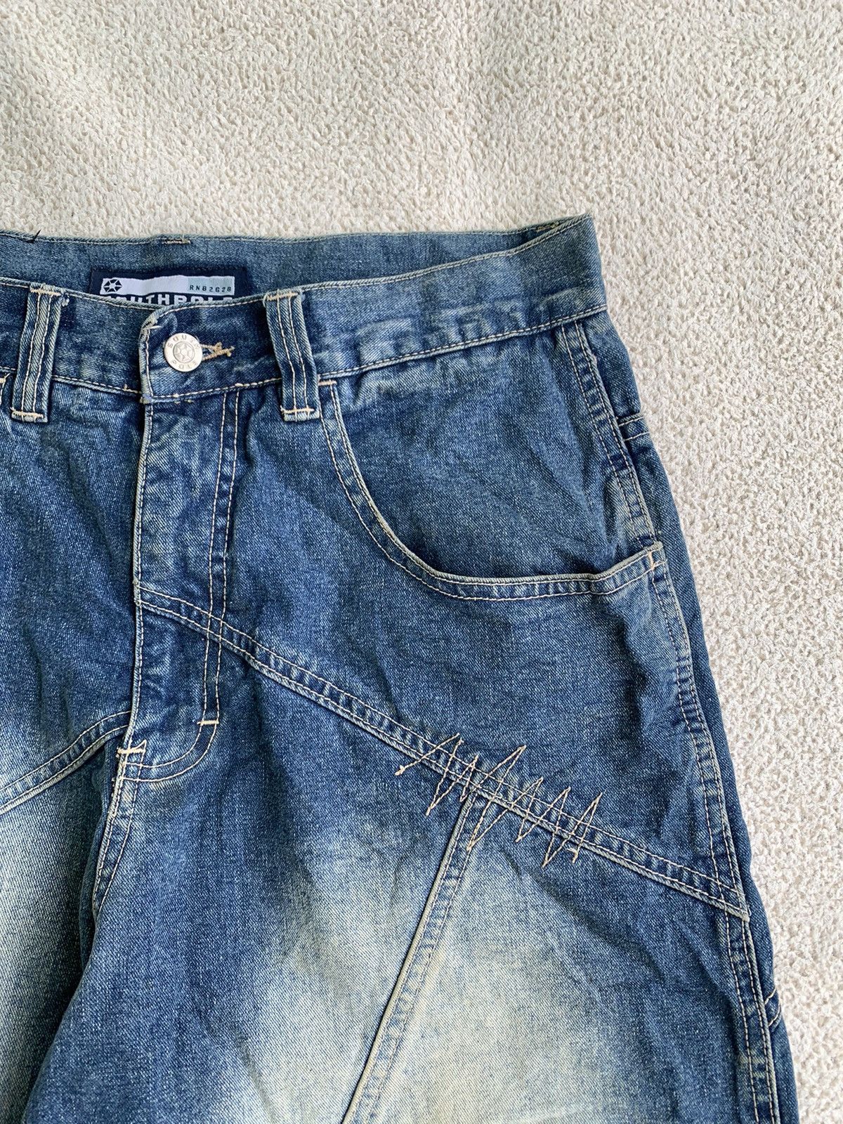 Southpole Southpole Distressed Mud Wash Baggy Jorts Size US 32 / EU 48 - 6 Thumbnail