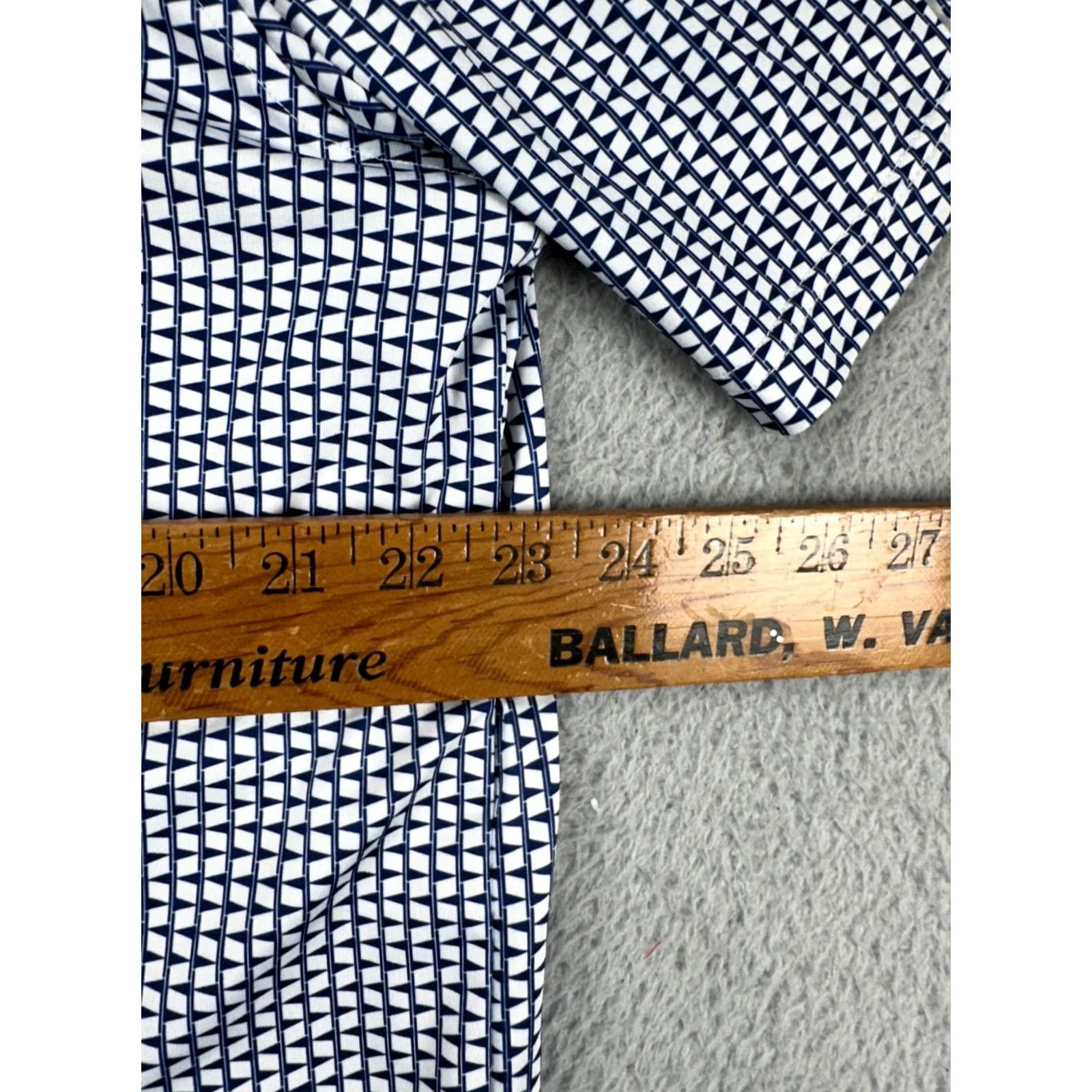 Vintage Maelreg Polo Shirt Mens 2XL Navy Geometric Performance Golf Short Sleeve Rugby Size US XXL / EU 58 / 5 - 7 Thumbnail