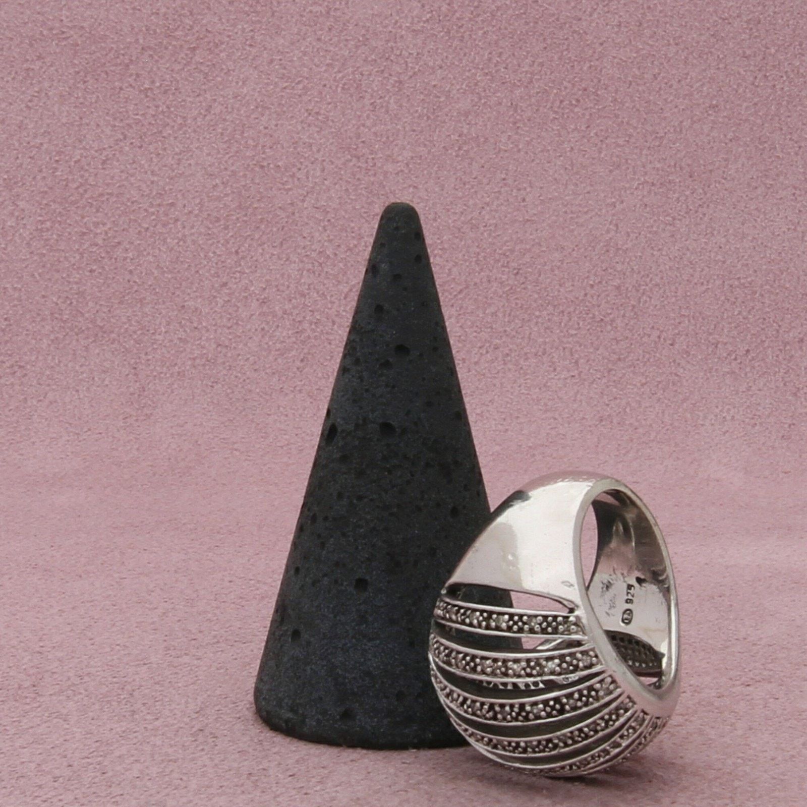 Sterling Silver sterling silver diamond accent dome ring size 6.5 Size ONE SIZE - 5 Thumbnail