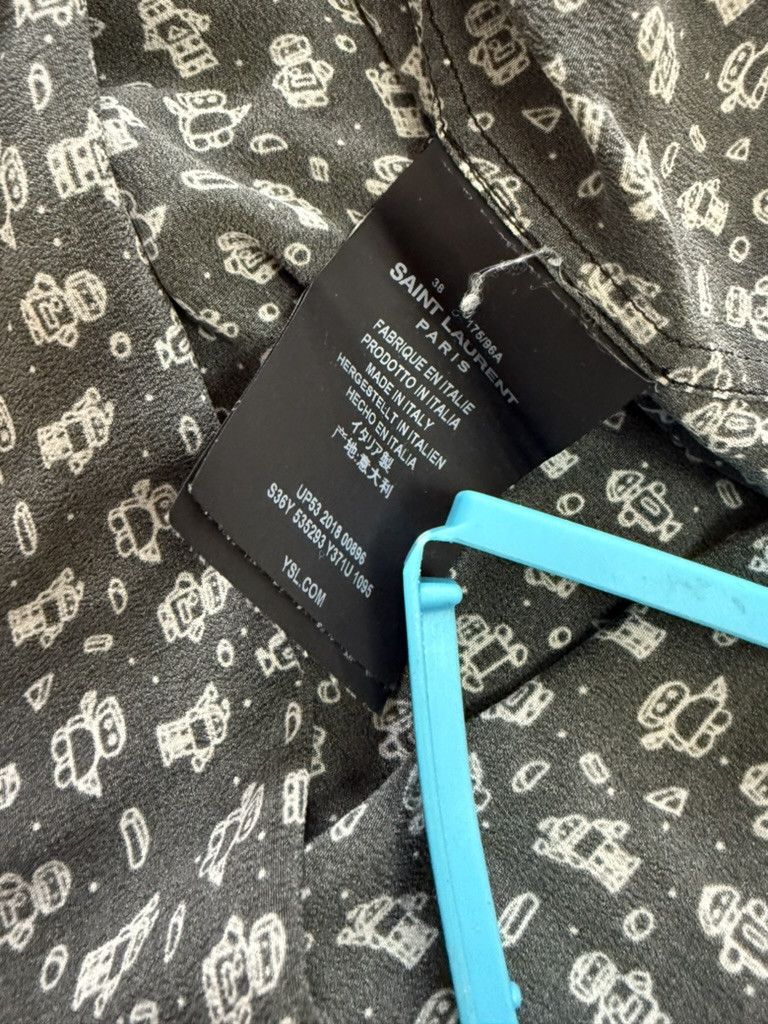 Saint Laurent Paris Saint Laurent Silk Robot Shirt Size US M / EU 48-50 / 2 - 9 Thumbnail