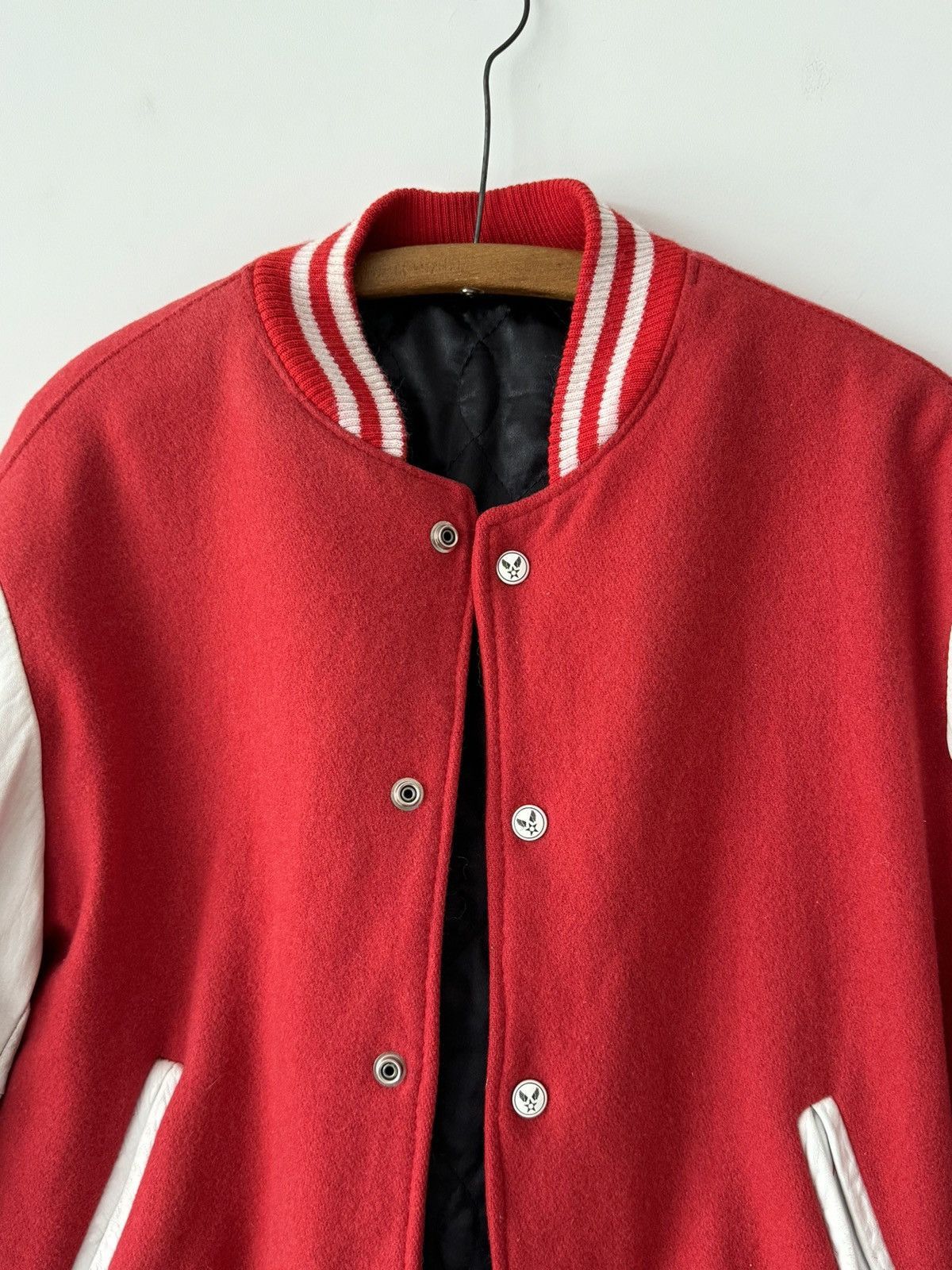 Avirex × Vintage Vintage 90s Avirex USA Varsity Wool Leather Red Jacket Size US M / EU 48-50 / 2 - 5 Thumbnail