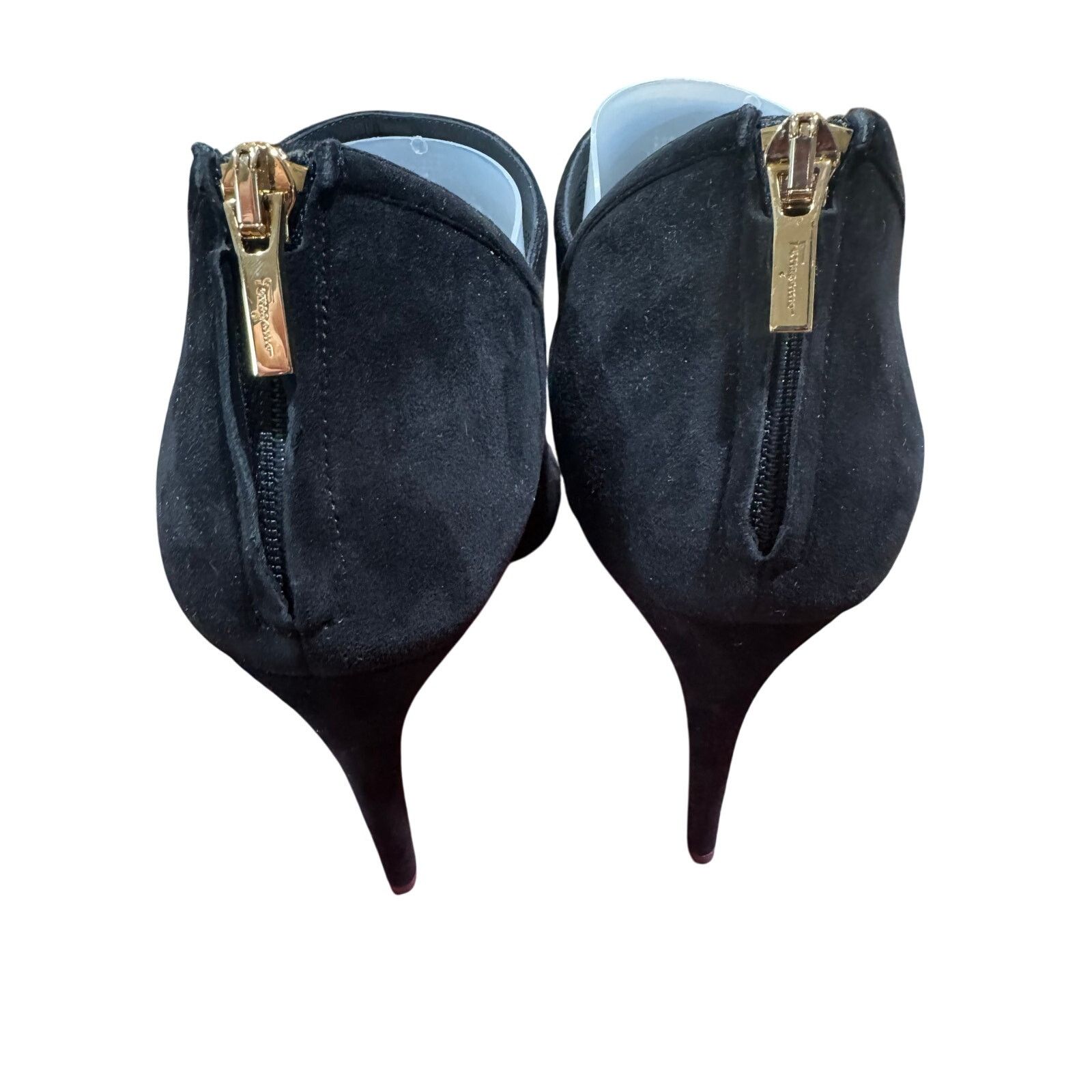 Salvatore Ferragamo Salvatore Ferragamo Gayle Black Suede Ankle Booties sz. 10B Size US 10 / IT 40 - 6 Thumbnail