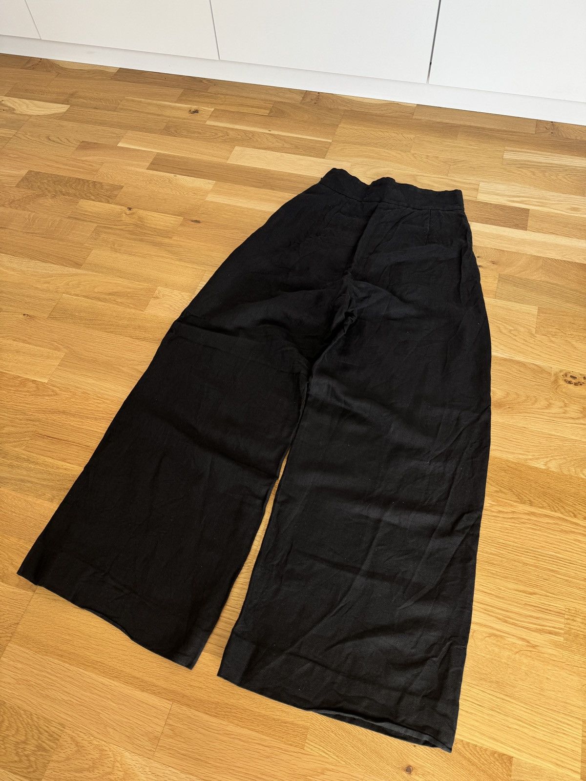 Max Mara ‘S MaxMara wide leg pleated linen trousers pants oversized Size 28" / US 6 / IT 42 - 2 Thumbnail