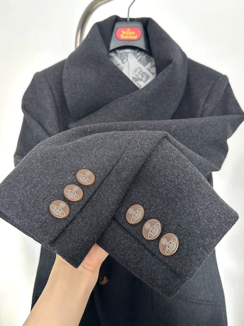 Vivienne Westwood Vivienne Westwood Black asymmetrical wool coat Size M / US 6-8 / IT 42-44 - 6 Thumbnail