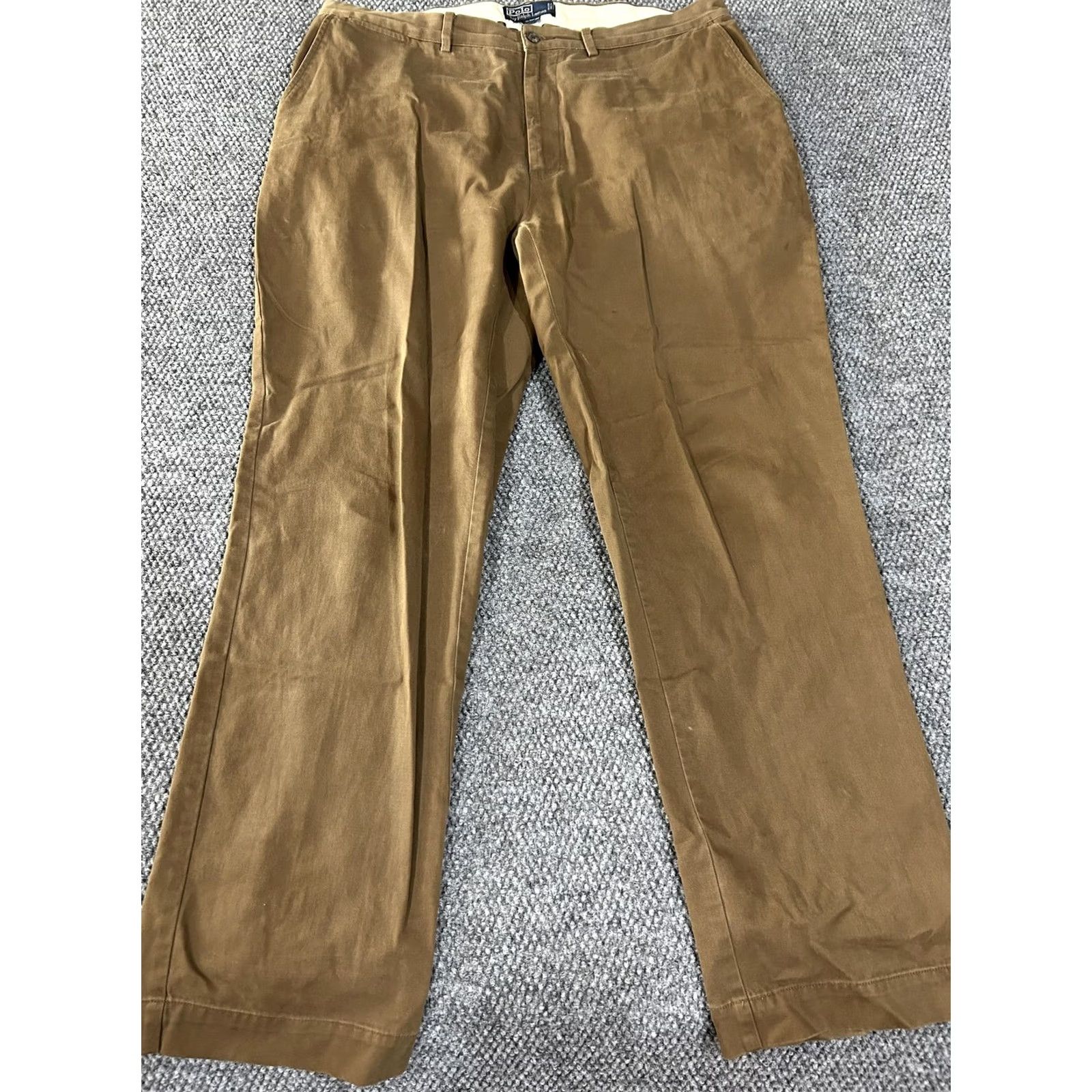 Polo Ralph Lauren Polo Ralph Lauren Pants Mens 38x32 Brown Pleated Chino Cotton Macau Casual Chin o Size US M / EU 48-50 / 2 - 2 Thumbnail