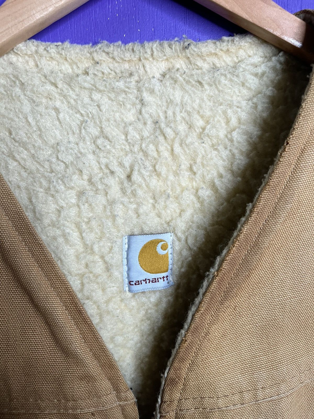 Carhartt × Vintage Vintage 90s Carhartt essential Sherpa lined vest Size US XL / EU 56 / 4 - 4 Thumbnail