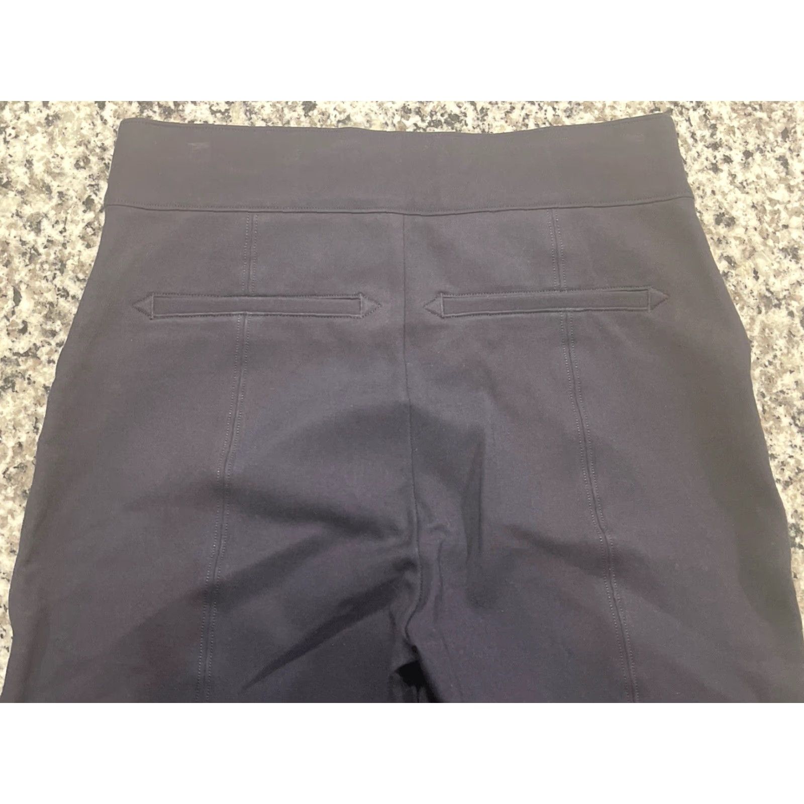 Spanx VINTAGE Spanx The Perfect Pant Navy Blue Skinny Pants M Adult Women 28in Waist Front Flat Faux Pockets Logo Slim Rise High Black? Size 32" / US 10 / IT 46 - 6 Thumbnail
