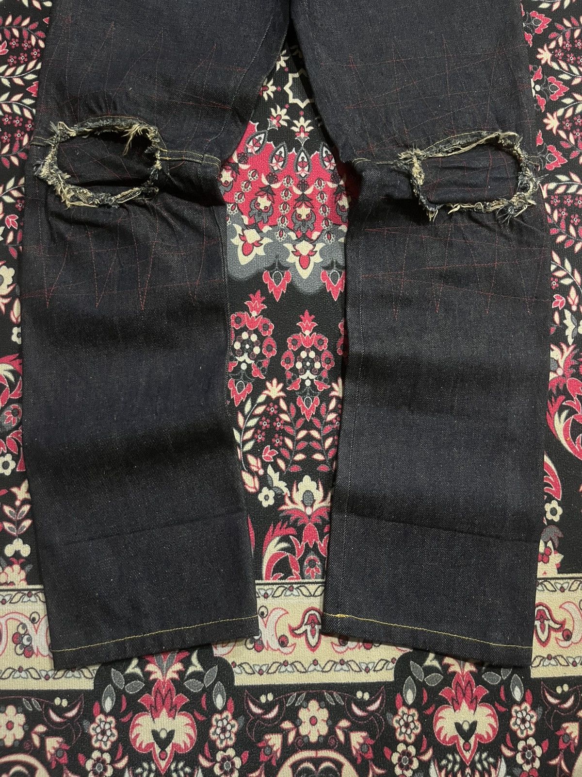 Christopher Nemeth ⚡️Designer⚡️Christopher Nemeth Deconstructed Raw Indigo Jeans Size US 30 / EU 46 - 8 Thumbnail