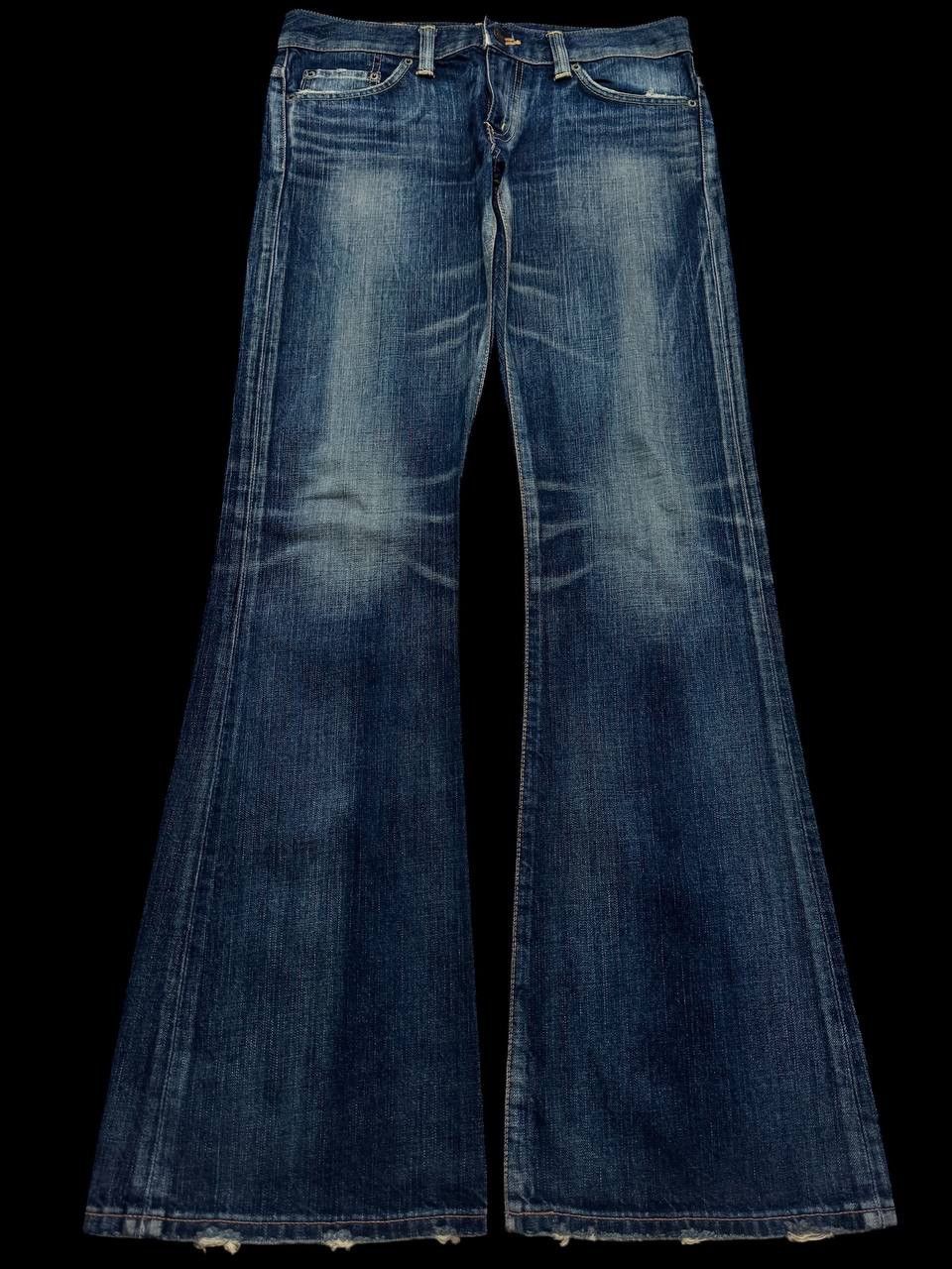 BELL BOTTOM Vintage Edwin 503 Sick Sand Washed Distres Flare