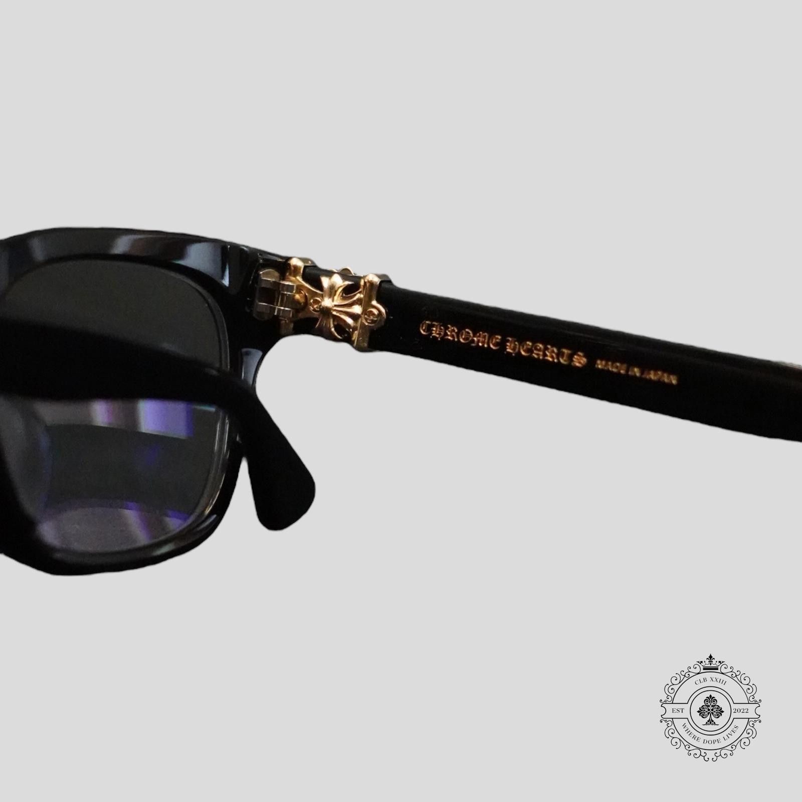 Chrome Hearts Chrome Hearts Vagilante Glasses in Black/Gold Size ONE SIZE - 4 Thumbnail