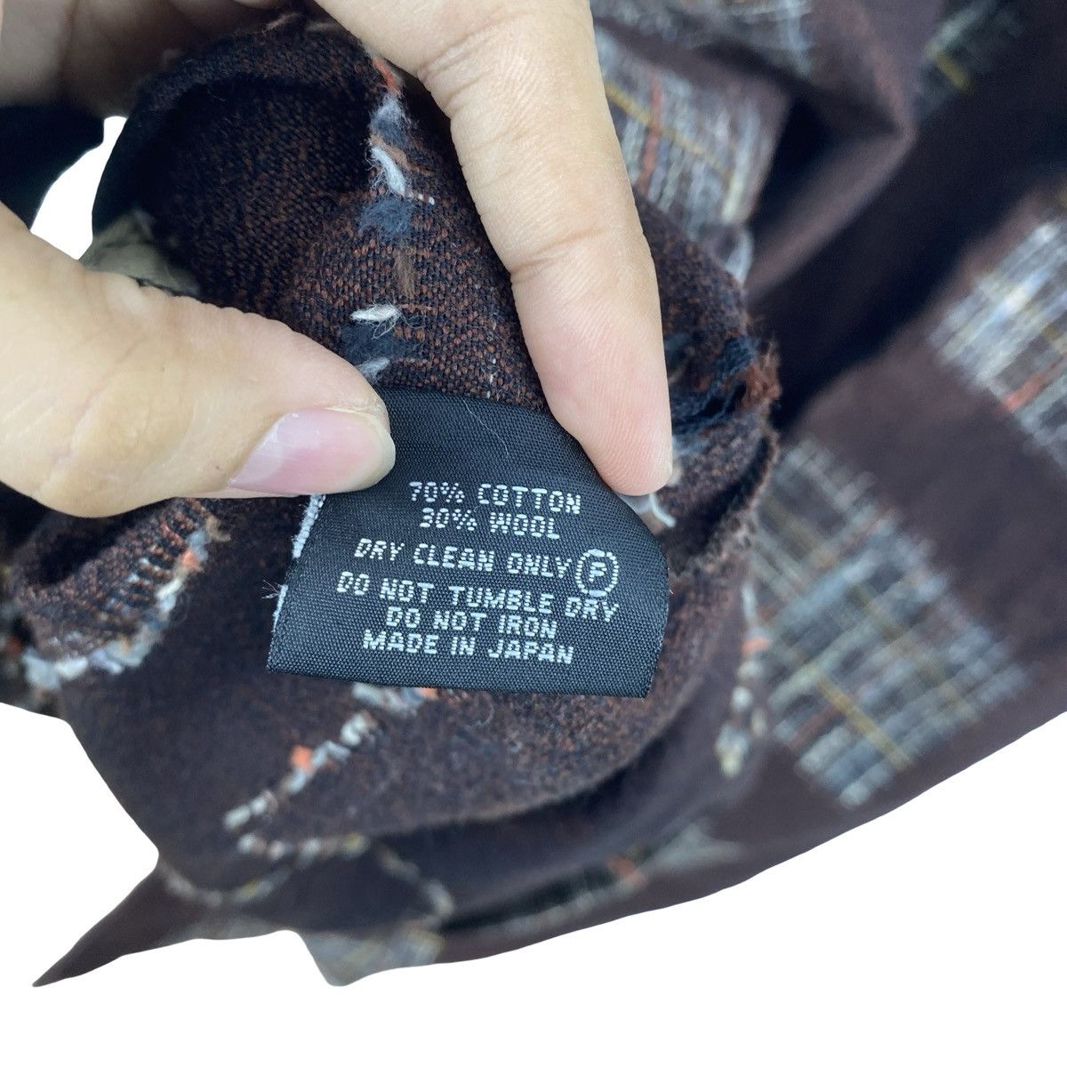 Norbit Vintage NORBIT Textured Plaid Patchwork Button Up Shirt Size US M / EU 48-50 / 2 - 12 Thumbnail