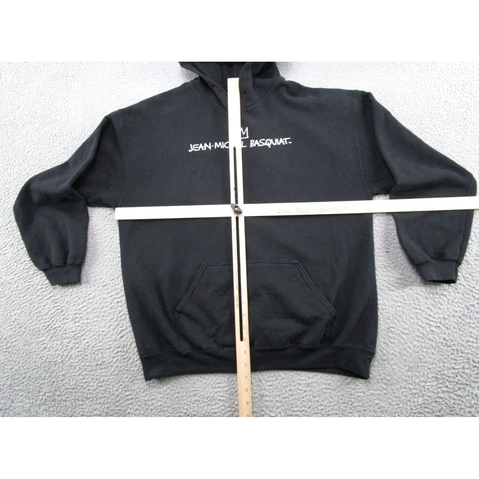 Vintage VINTAGE Jean-Michel Basquiat ART Hoodie Size L Black Hooded Sweatshirt Mens Size US L / EU 52-54 / 3 - 7 Thumbnail
