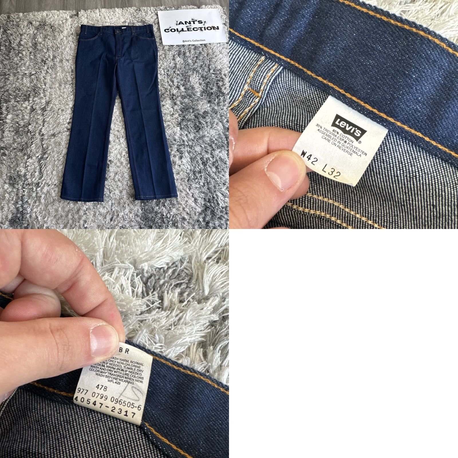 Levi's VINTAGE Levi's Jeans 90s Blue Denim Men’s 42x32 Straight Brown Tab HTF BNWT Deadstock Rare Size US 42 / EU 58 - 8 Thumbnail