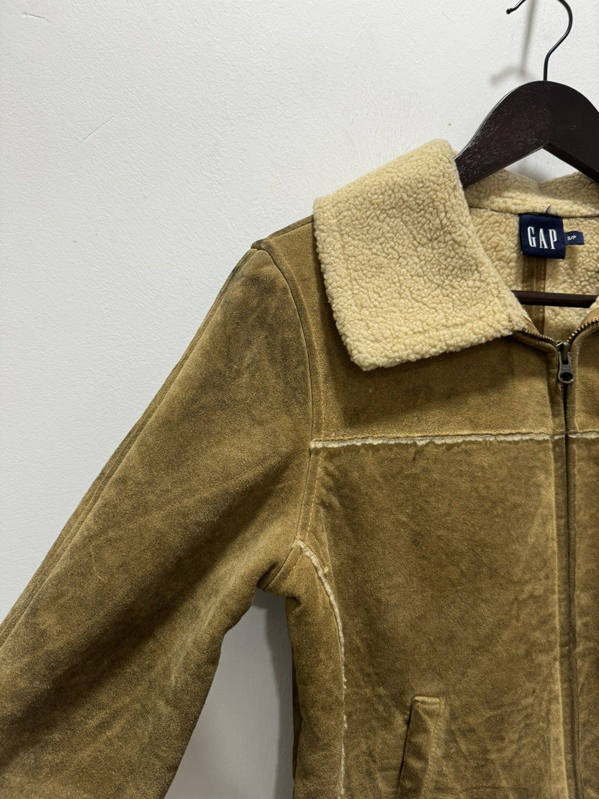 VINTAGE GAP SHERPA SHEARLING GENUINE LEATHER JACKET