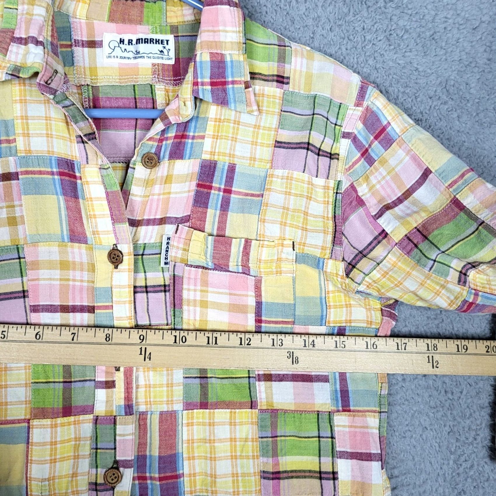 Market H.R. MARKET Shirt Women's Multi color Patch work Check Regular Size 1 Size XS / US 0-2 / IT 36-38 - 3 Thumbnail