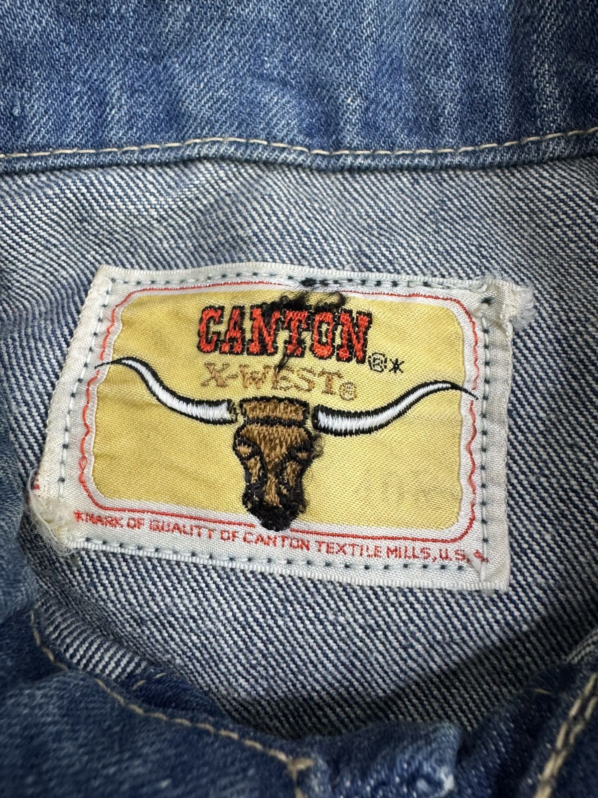 Vintage vintage 70s Canton X-West denim jacket Size US L / EU 52-54 / 3 - 8 Thumbnail