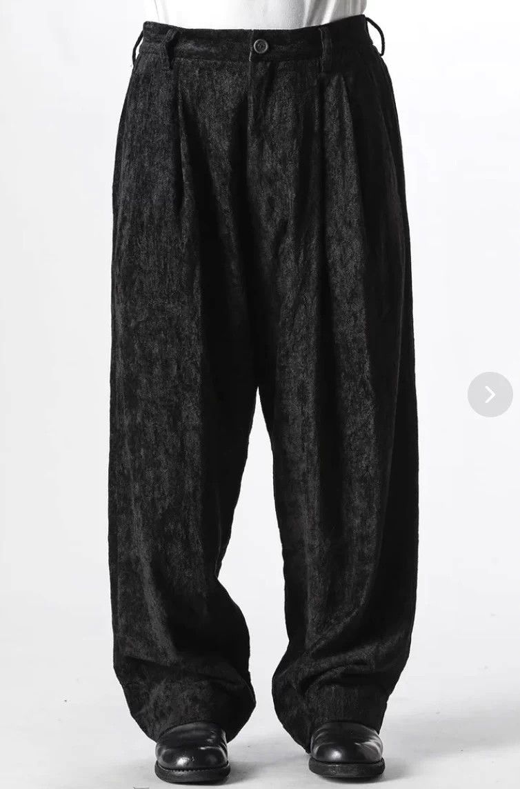 Ziggy Chen Ziggy Chen 24aw Men's Black Velvet Pants 48 Size US 32 / EU 48 - 1 Thumbnail