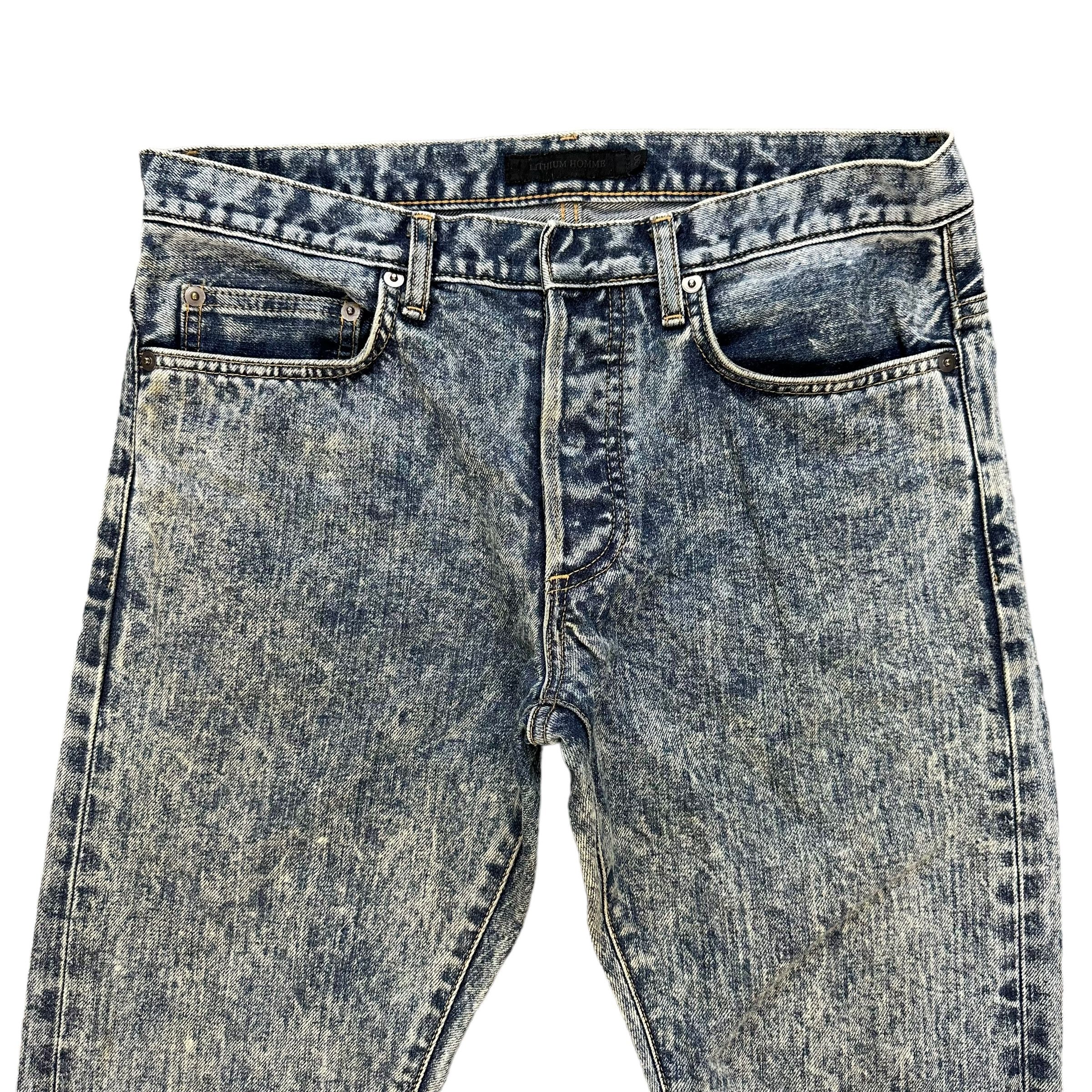 Lithium Lithium Homme Acid Wash Skinny Jeans #9114-58 Size US 32 / EU 48 - 2 Thumbnail