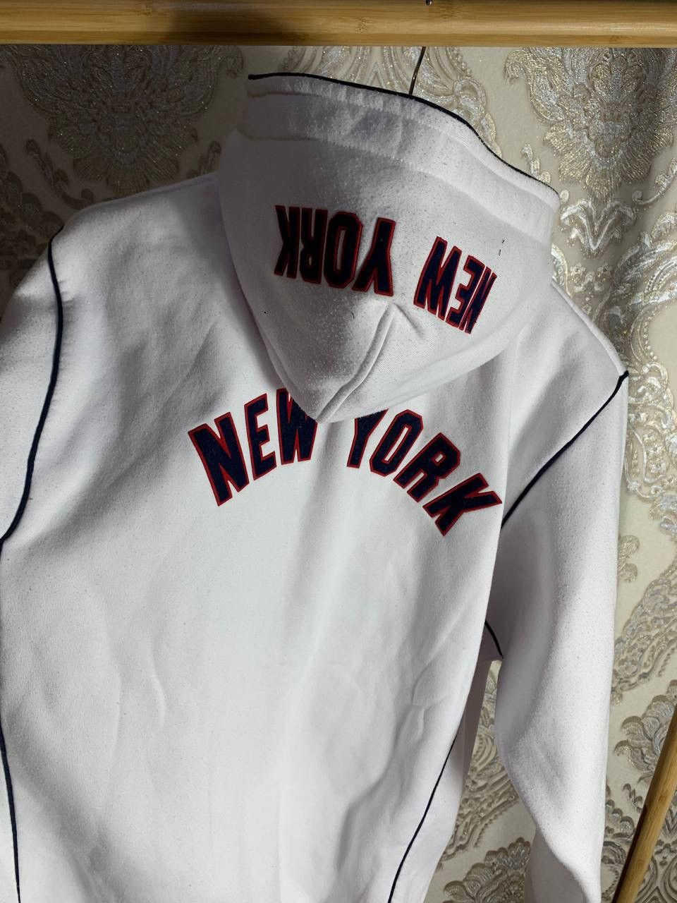 MLB × Vintage VERY RARE MLB NEW YORK WHITE HOODIE RAP STYLE HIP HOP Y2K Size US XL / EU 56 / 4 - 7 Thumbnail