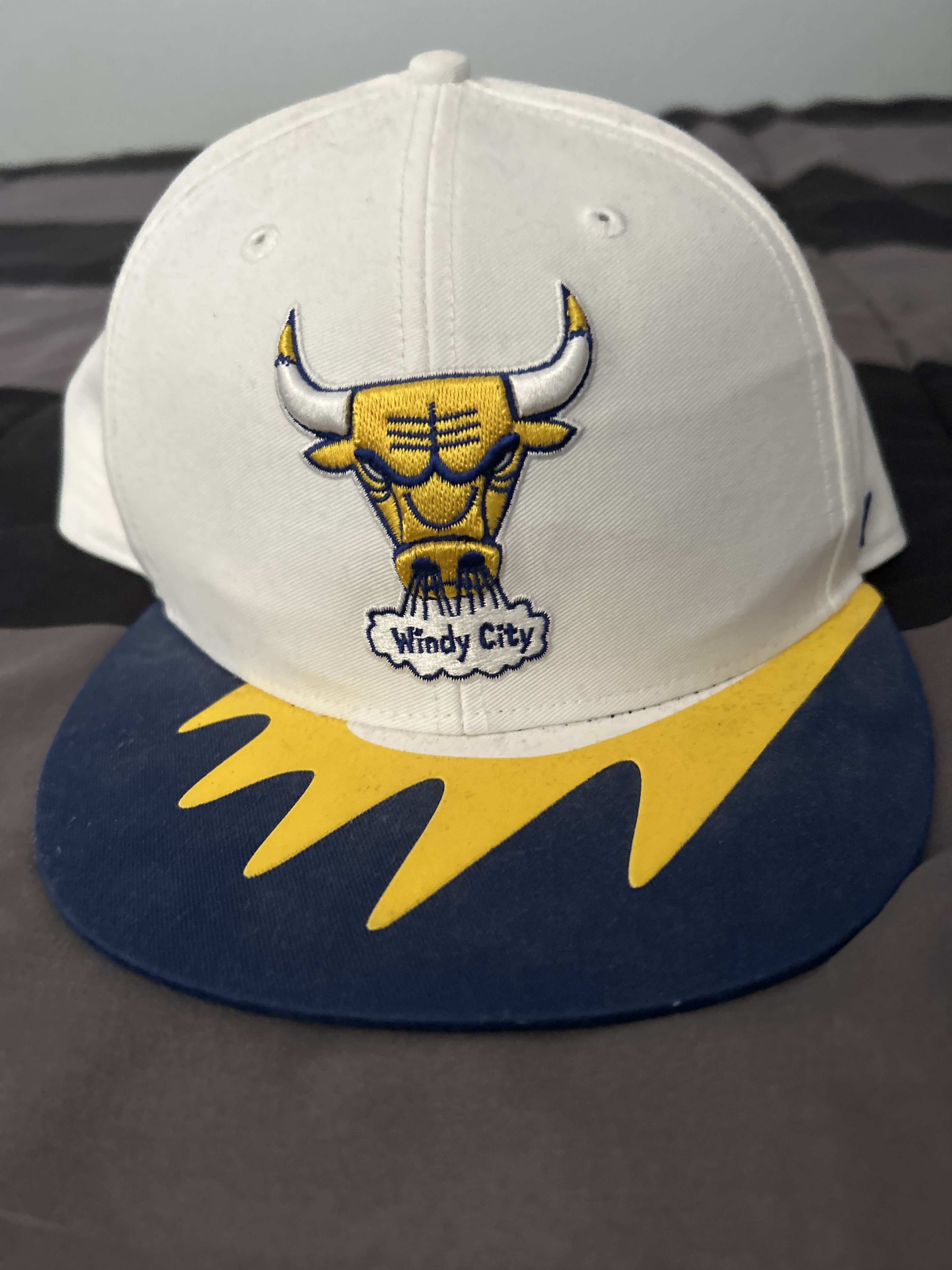 NBA Bulls Windy City Yellow/Blue Snapback Size ONE SIZE - 1 Preview